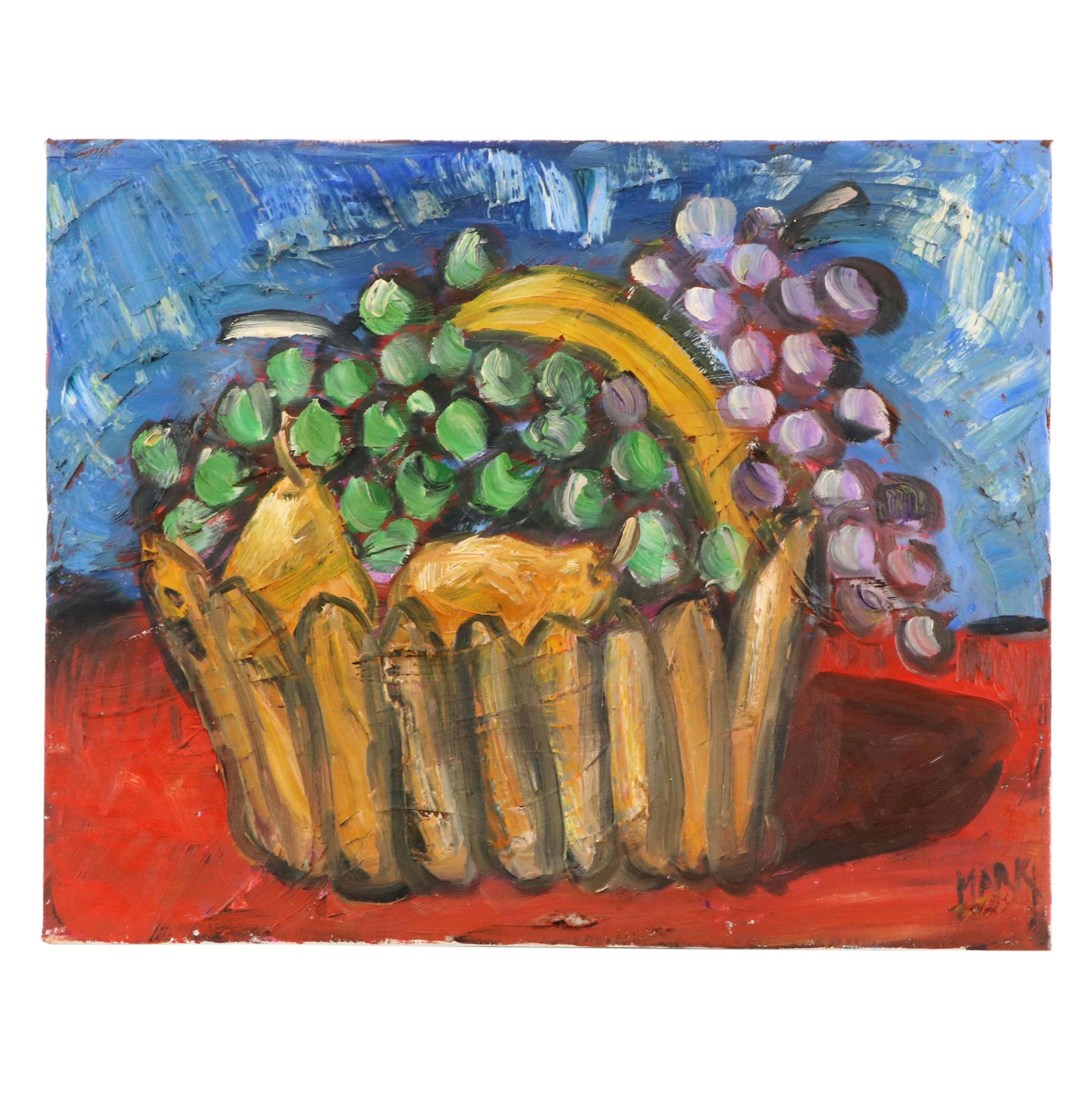 Mark "Kazav" Kazavchinski Oil Painting "Still Life," 1999