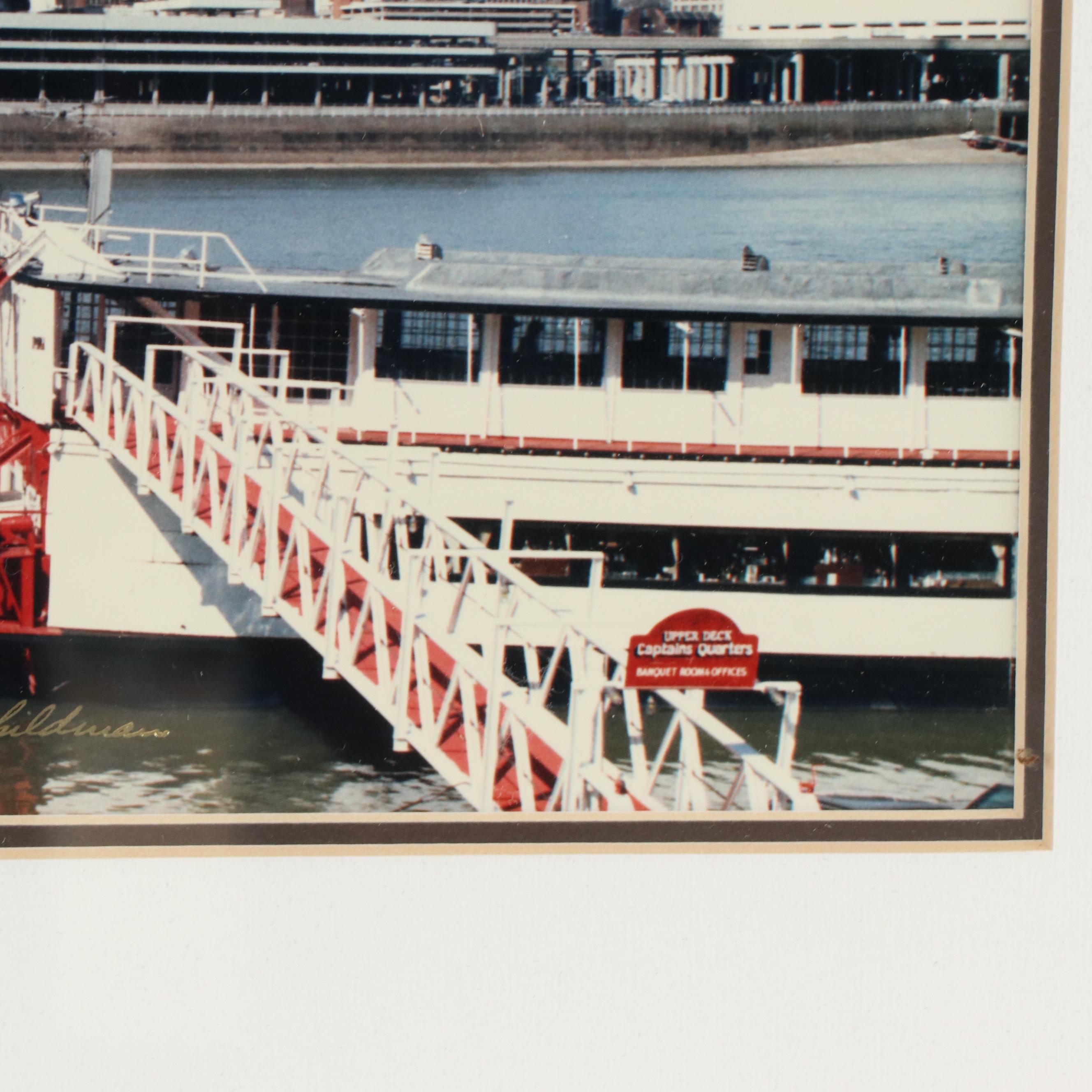 W. F. Schildman Color Photograph of Cincinnati Riverfront Stadium and Ohio River