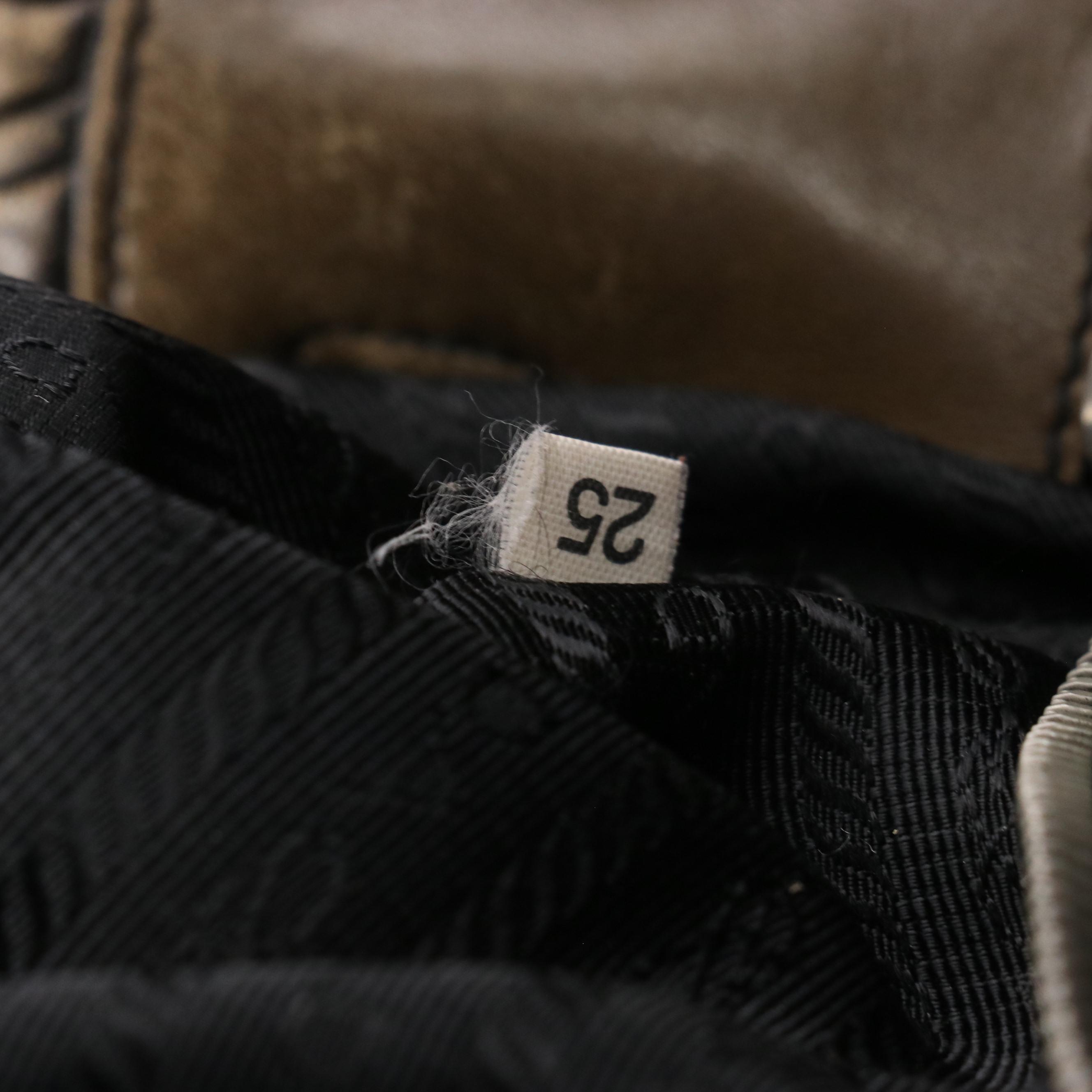 Prada Quilted Leather Sfumato Drawstring Tote with Braided Handles