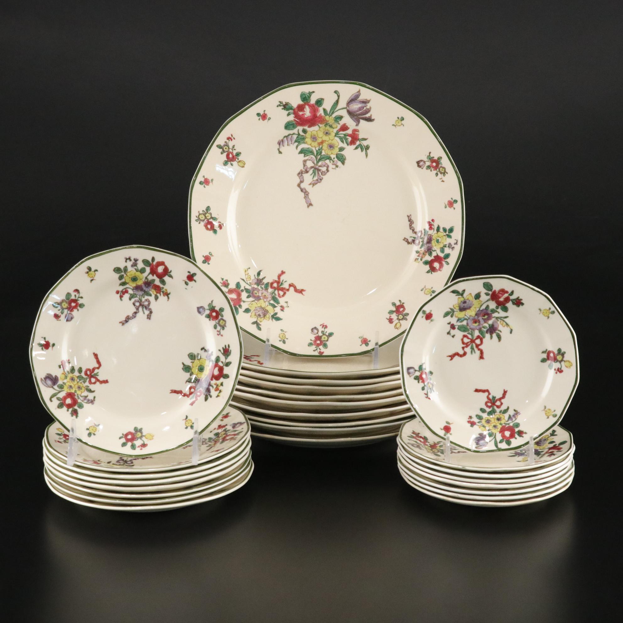 Royal Doulton "Old Leeds Spray" Porcelain Plates