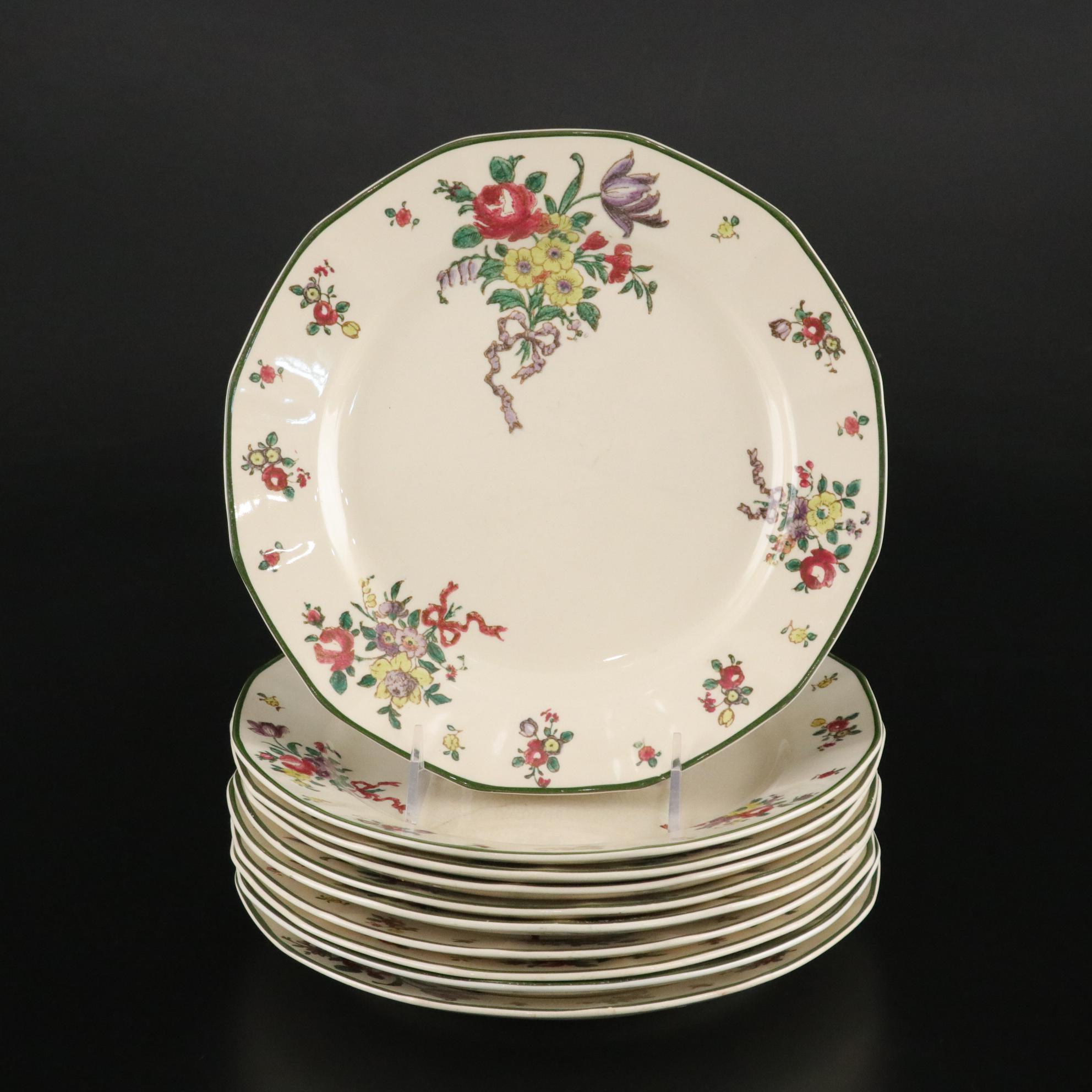 Royal Doulton "Old Leeds Spray" Porcelain Plates