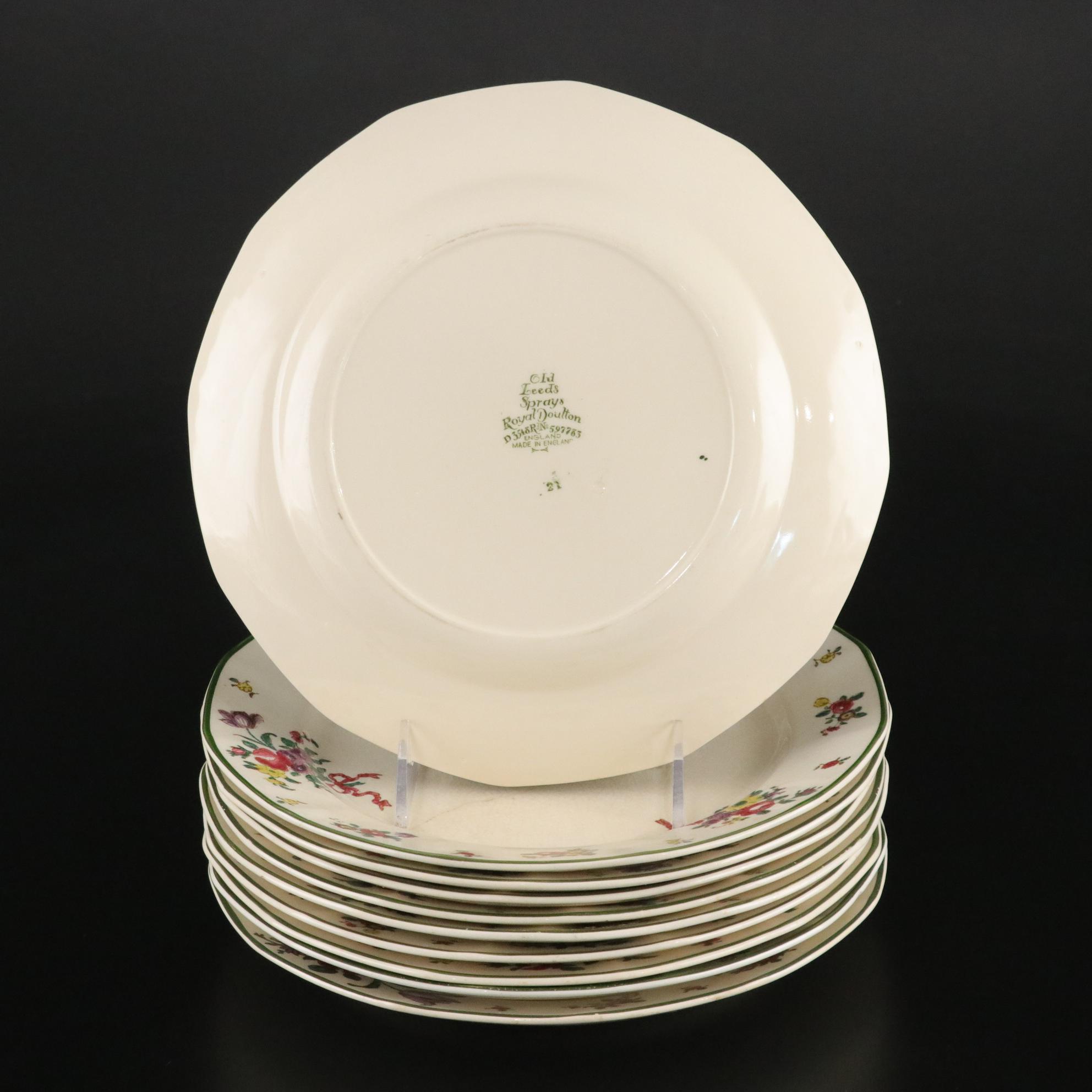 Royal Doulton "Old Leeds Spray" Porcelain Plates