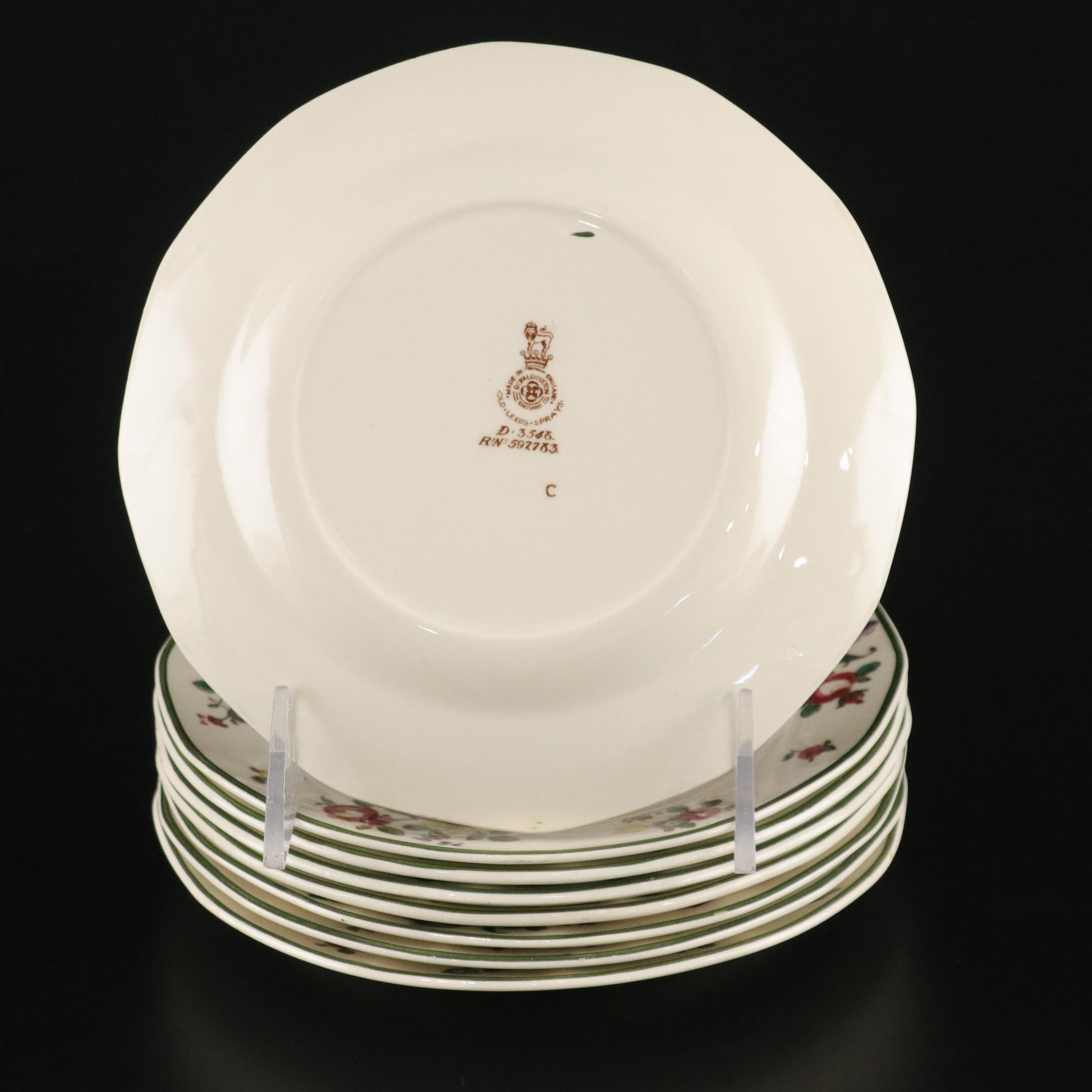 Royal Doulton "Old Leeds Spray" Porcelain Plates