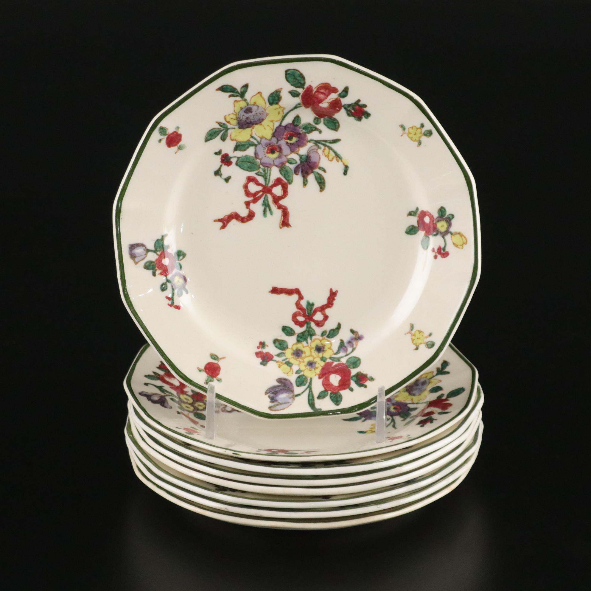Royal Doulton "Old Leeds Spray" Porcelain Plates