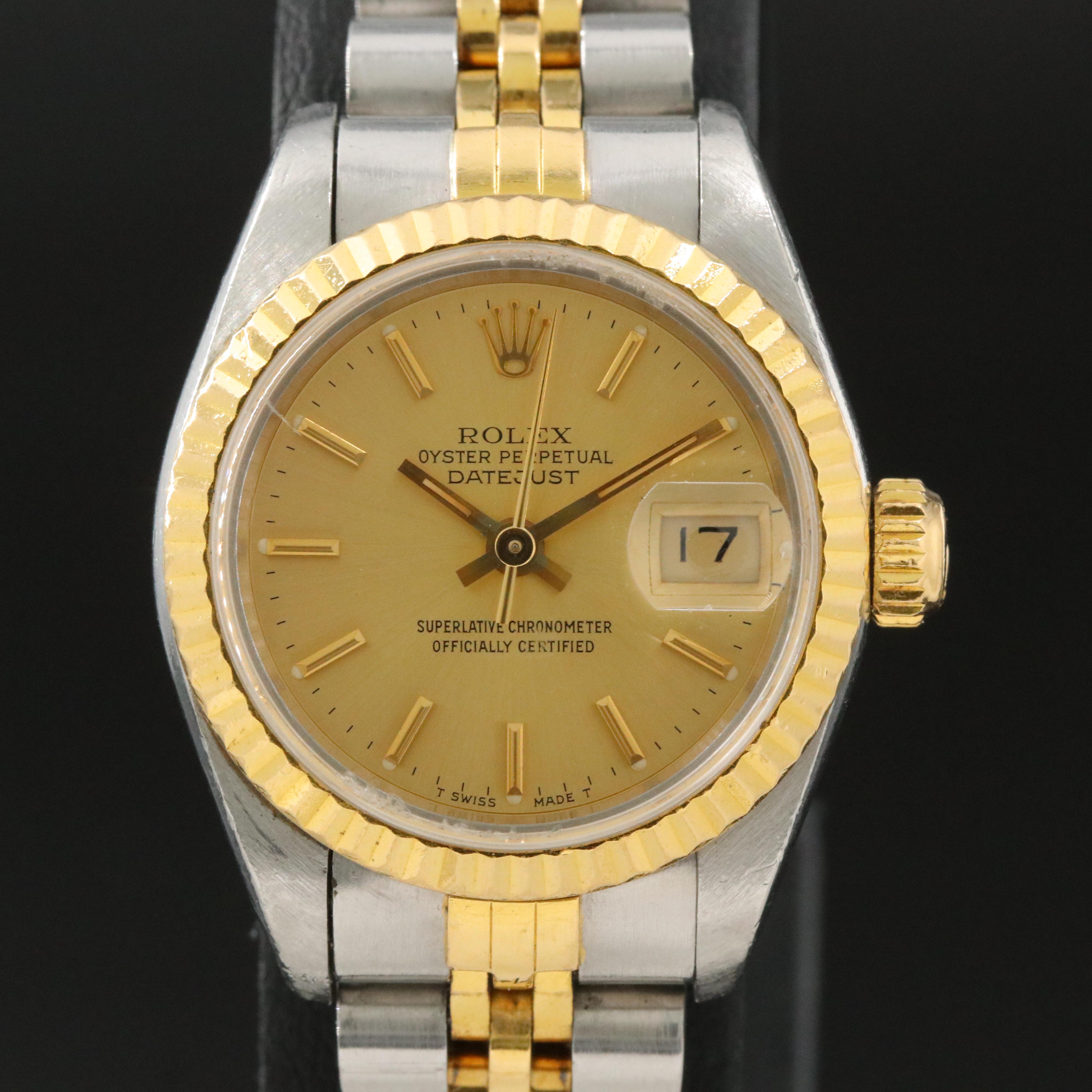 1991 Rolex Two-Tone 18K and Stainless Steel Datejust Watch