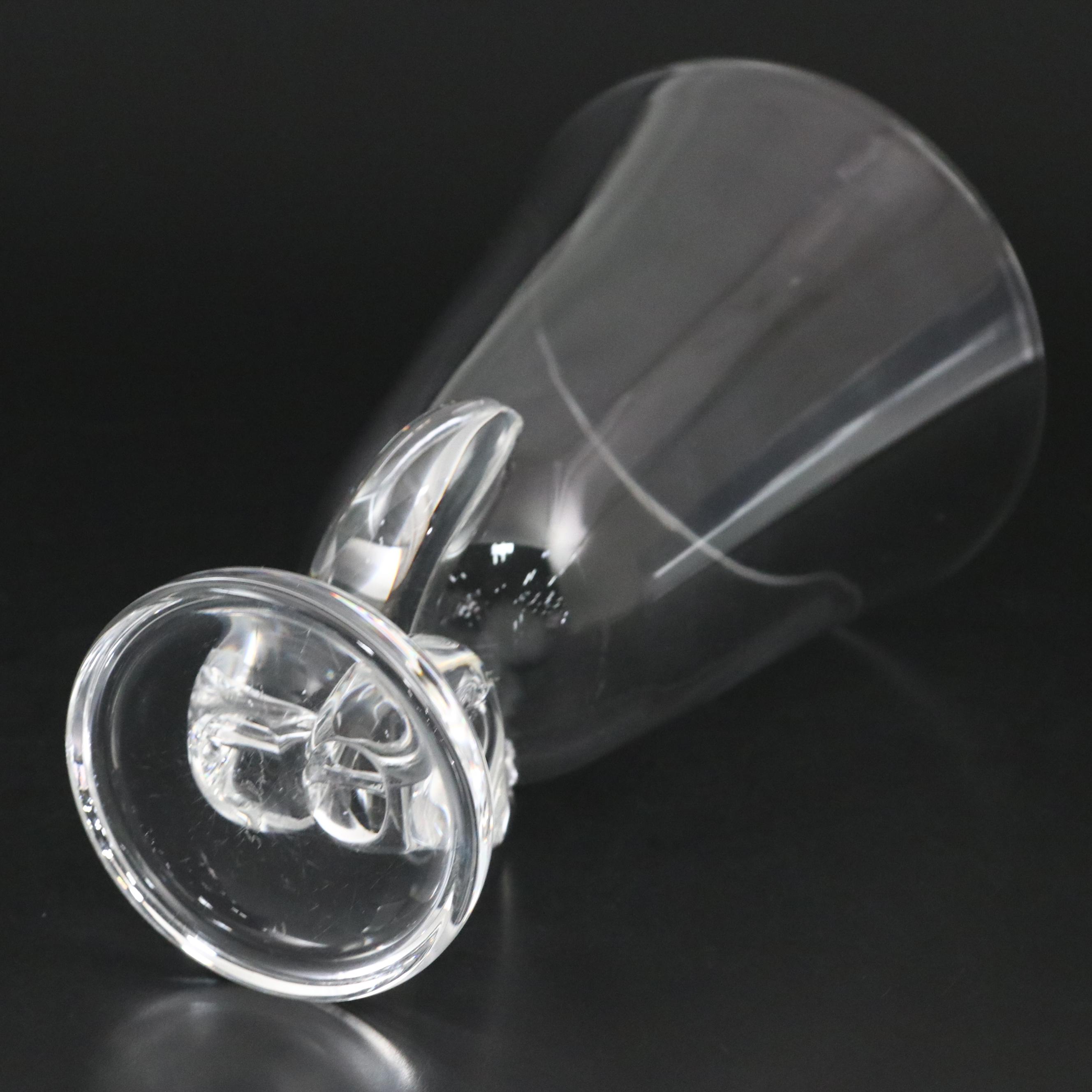 Steuben Art Glass Swirl Twist Footed Vase