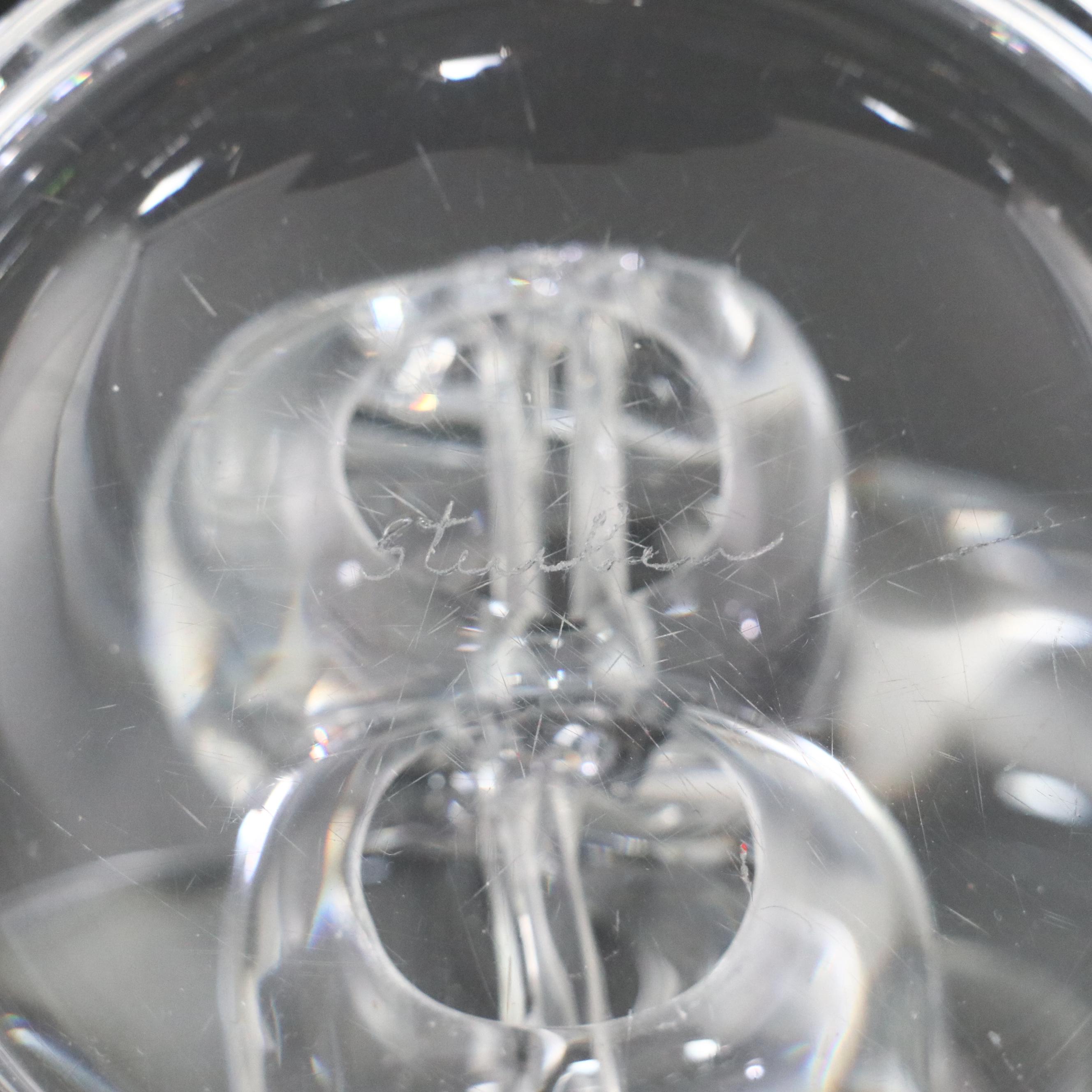 Steuben Art Glass Swirl Twist Footed Vase