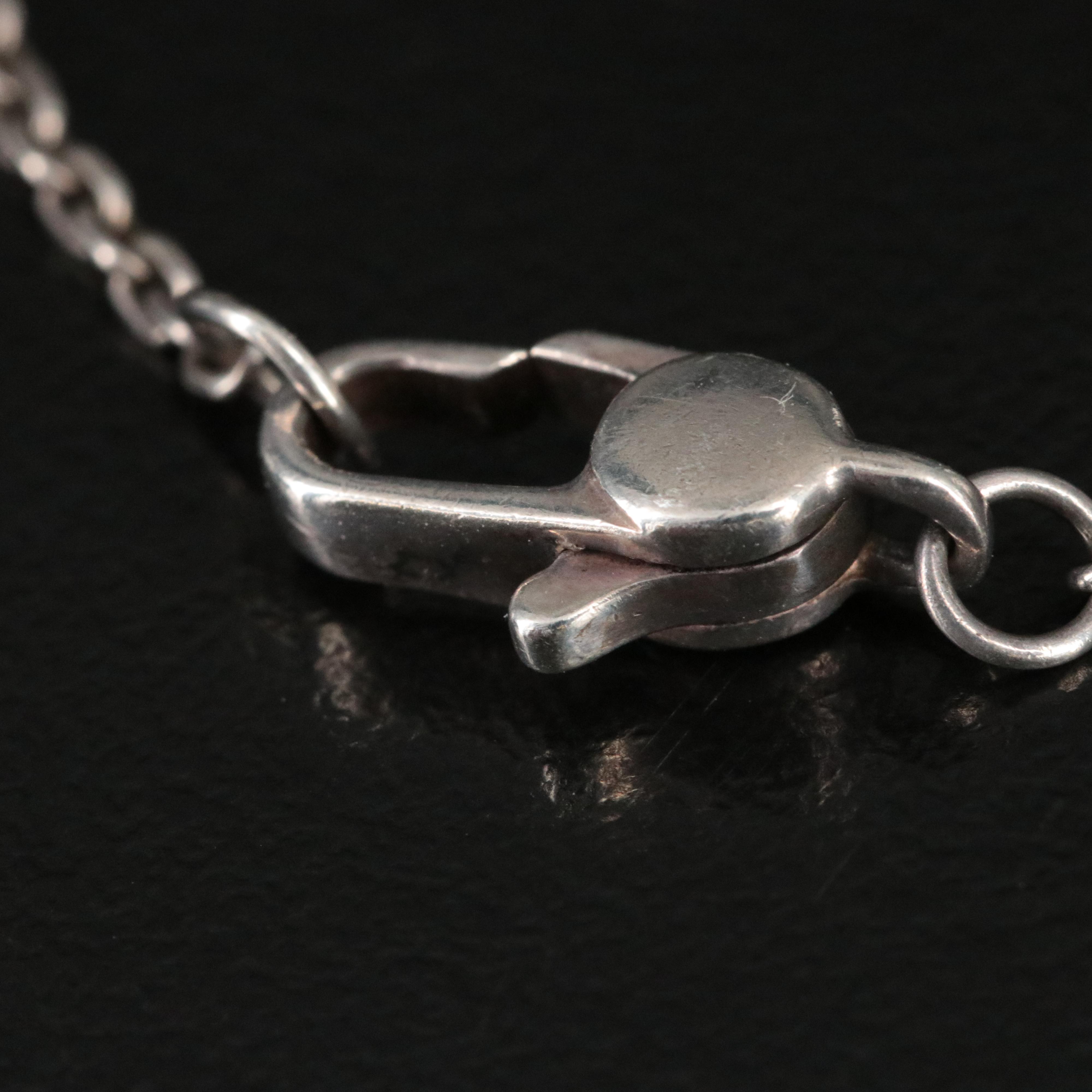 Gucci Charlotte Sterling Cutout G Heart Necklace