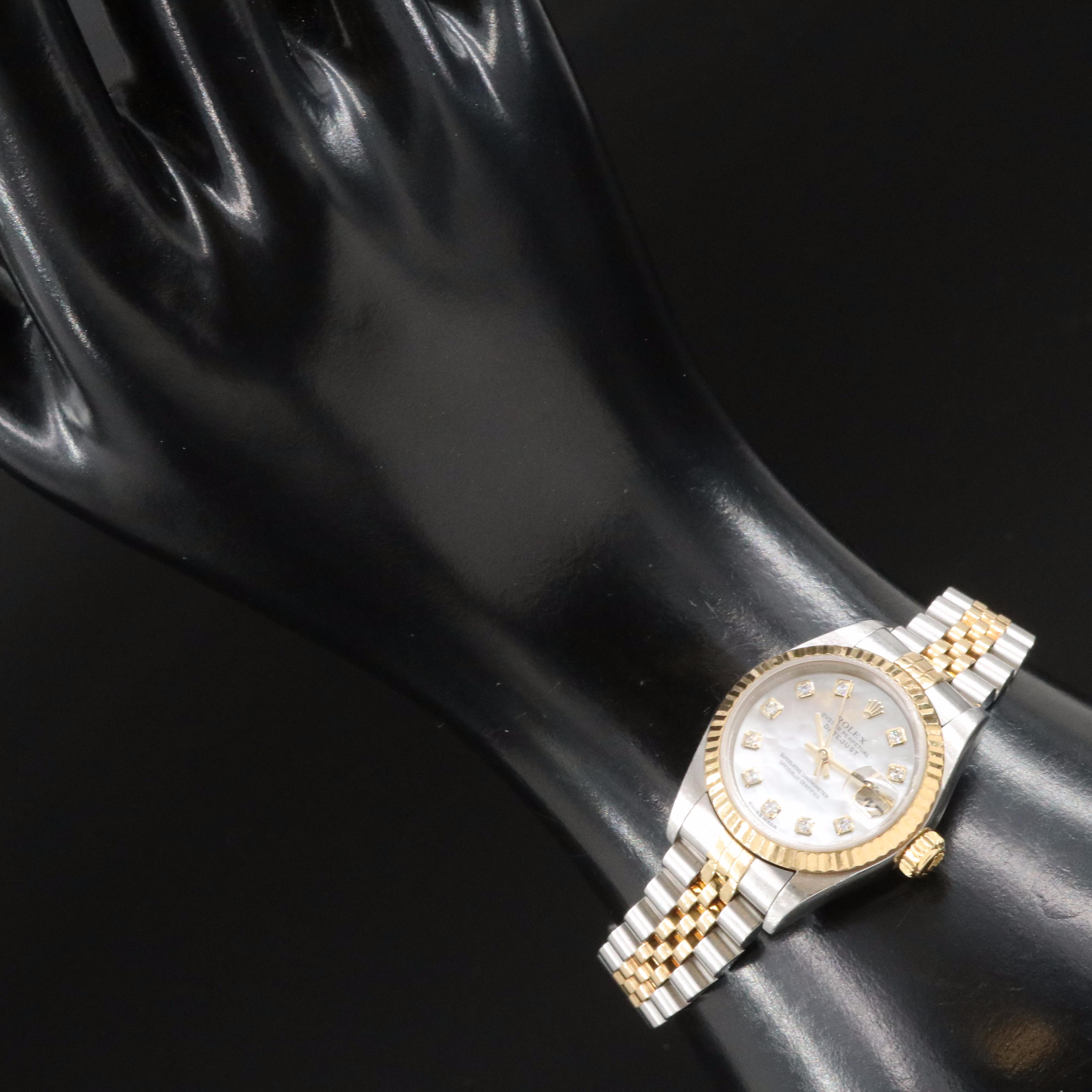 2003 Rolex Factory Mother-of-Pearl and Diamond Dial Datejust Watch