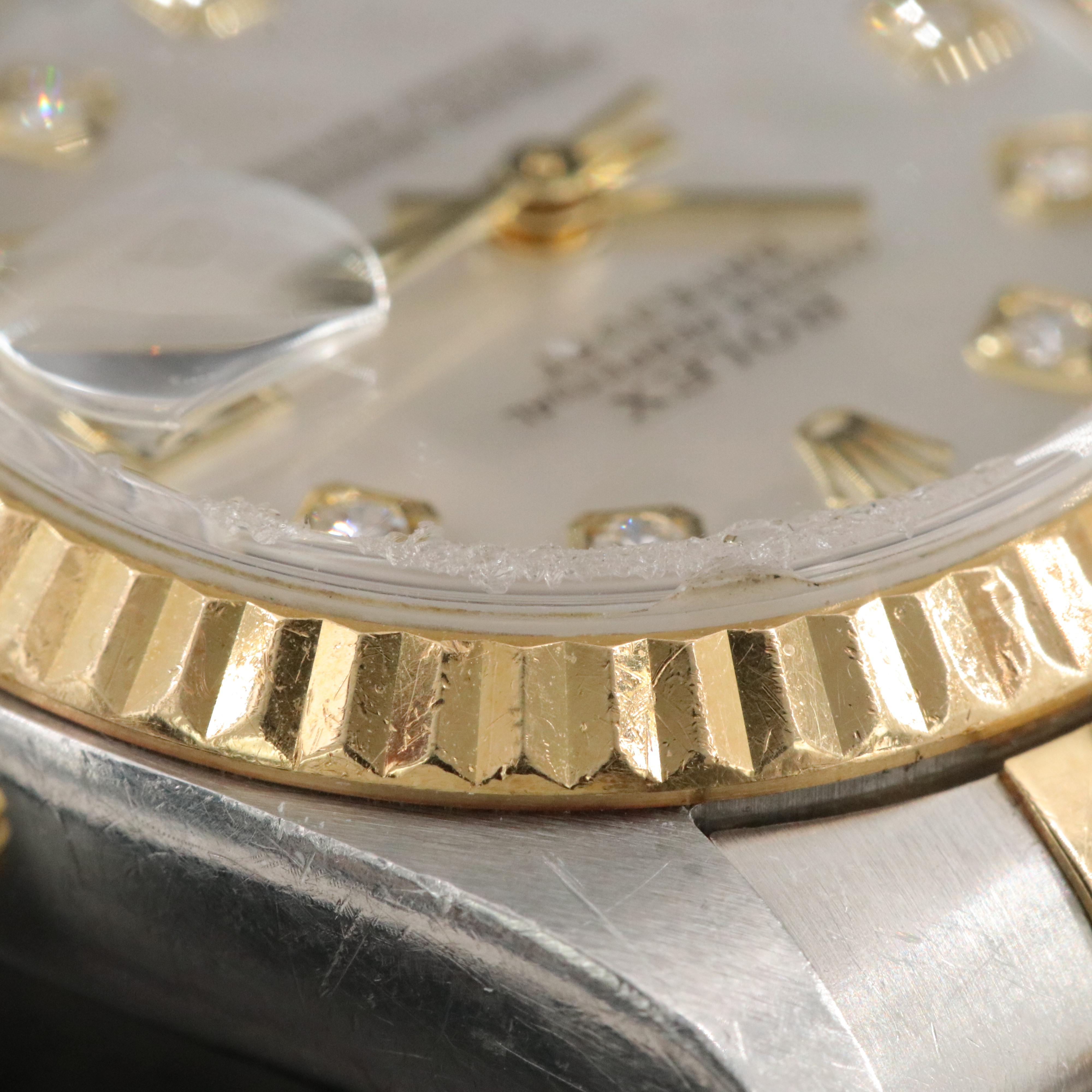 2003 Rolex Factory Mother-of-Pearl and Diamond Dial Datejust Watch