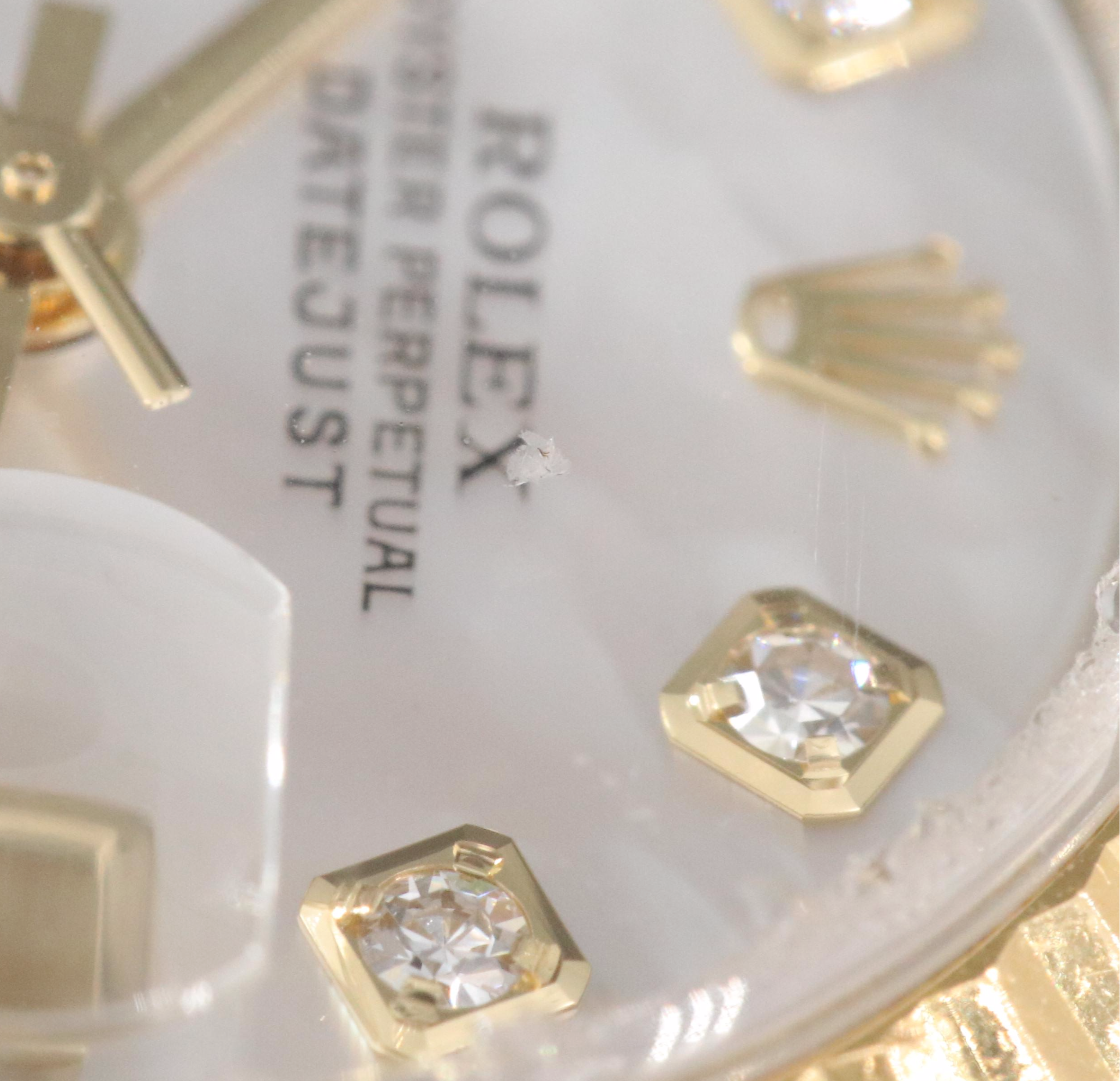 2003 Rolex Factory Mother-of-Pearl and Diamond Dial Datejust Watch