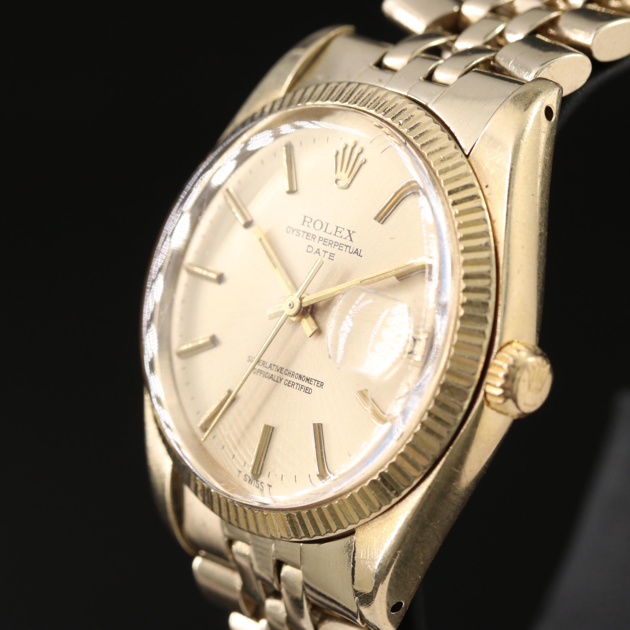 1979 Rolex Oyster Perpetual Date 14K Watch