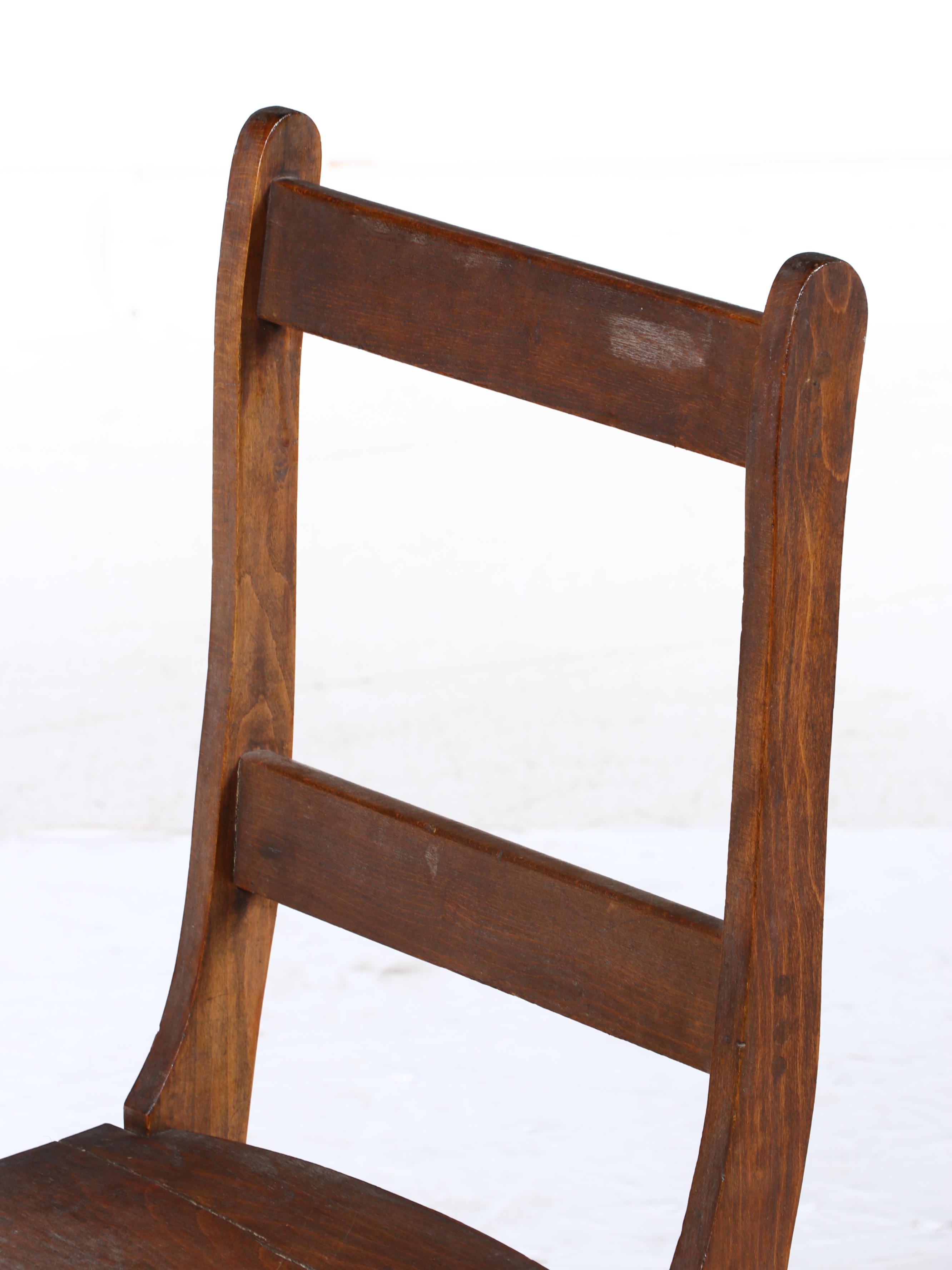 Hardwood Metamorphic Library Chair/Ladder, Early 20th Century