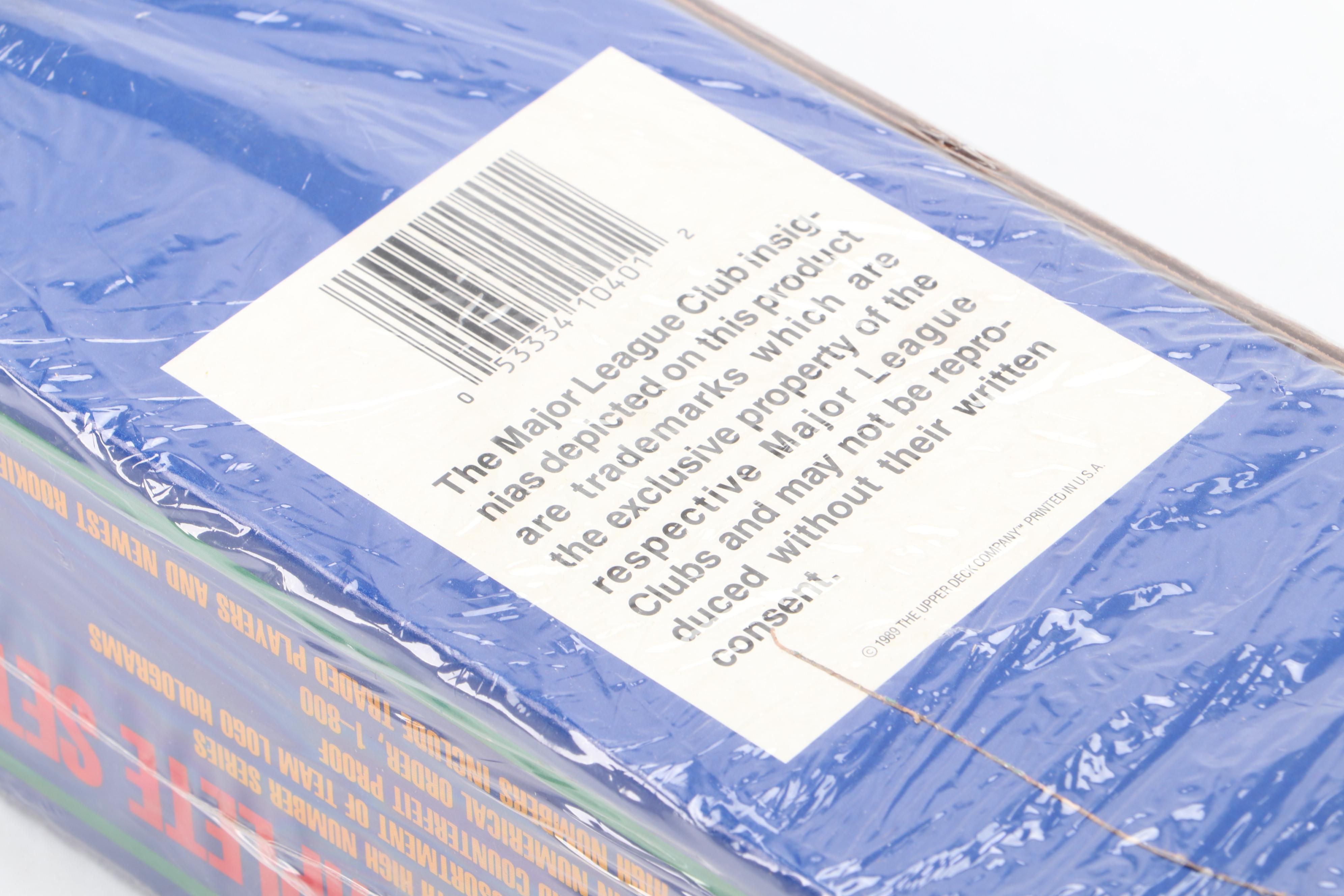 1989 Upper Deck Sealed Baseball Card Set with Sealed Wax Packs