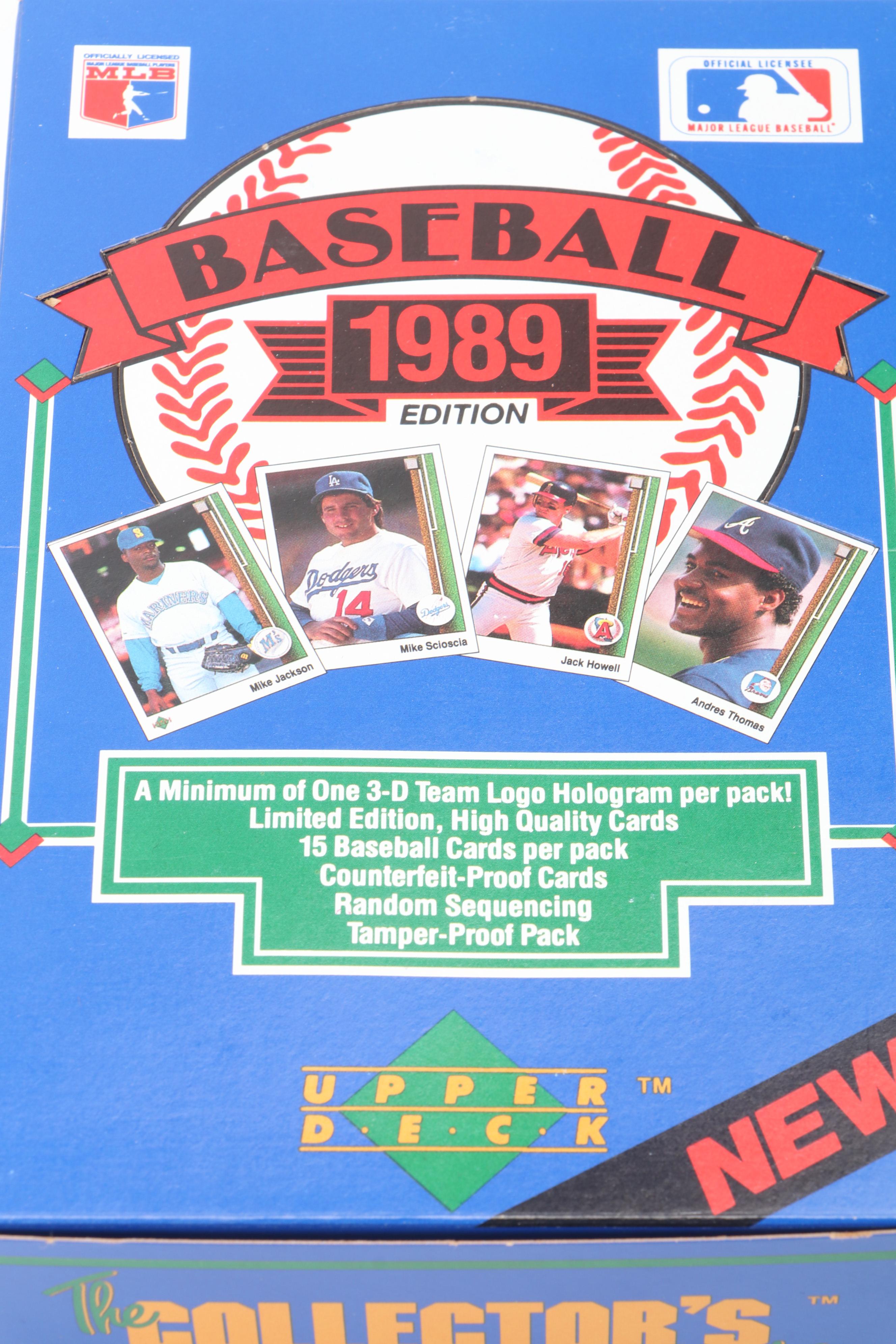 1989 Upper Deck Sealed Baseball Card Set with Sealed Wax Packs