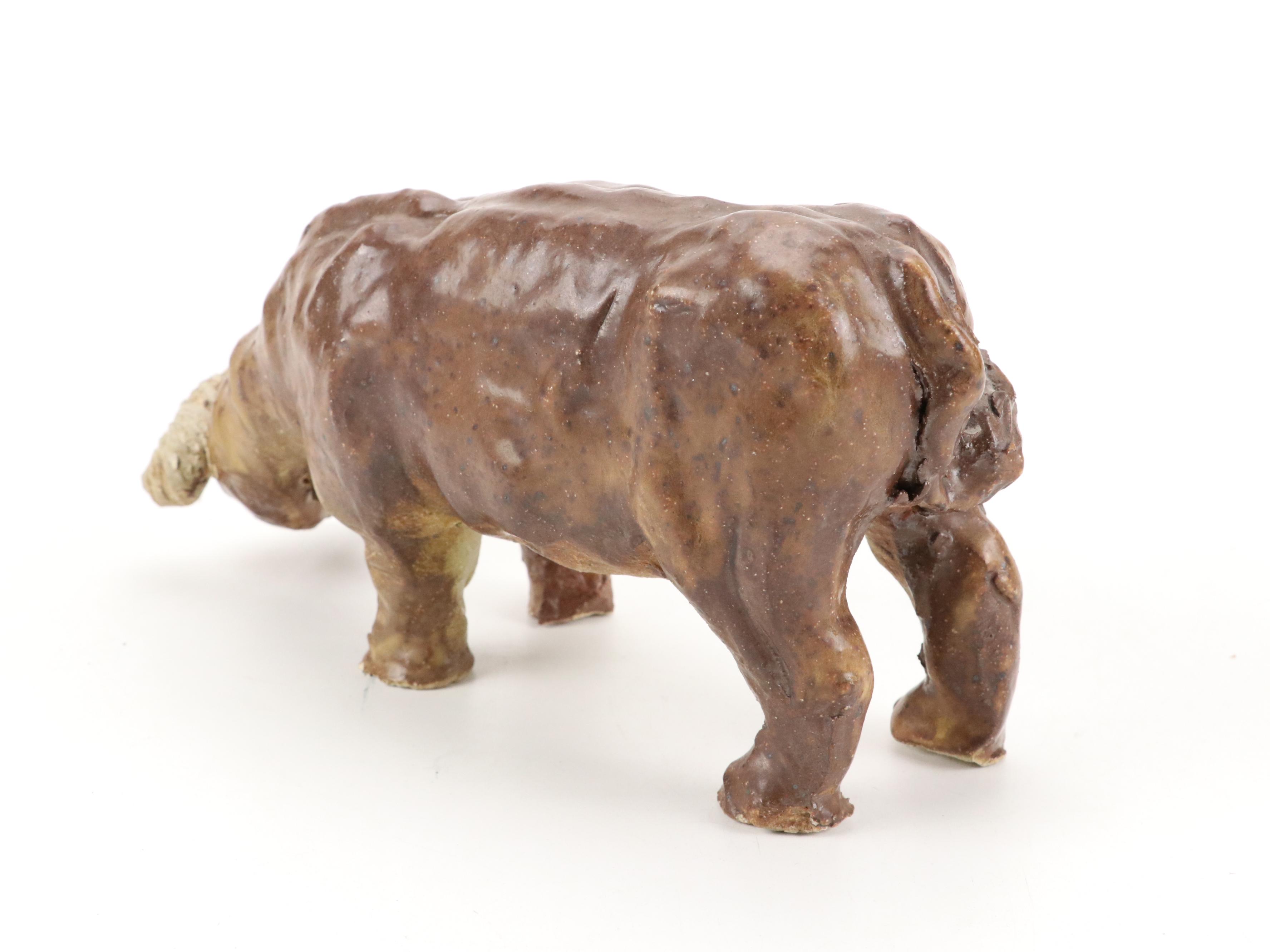 Carved and Painted Wooden Boxes with Steer and Boston Terrier Figurines