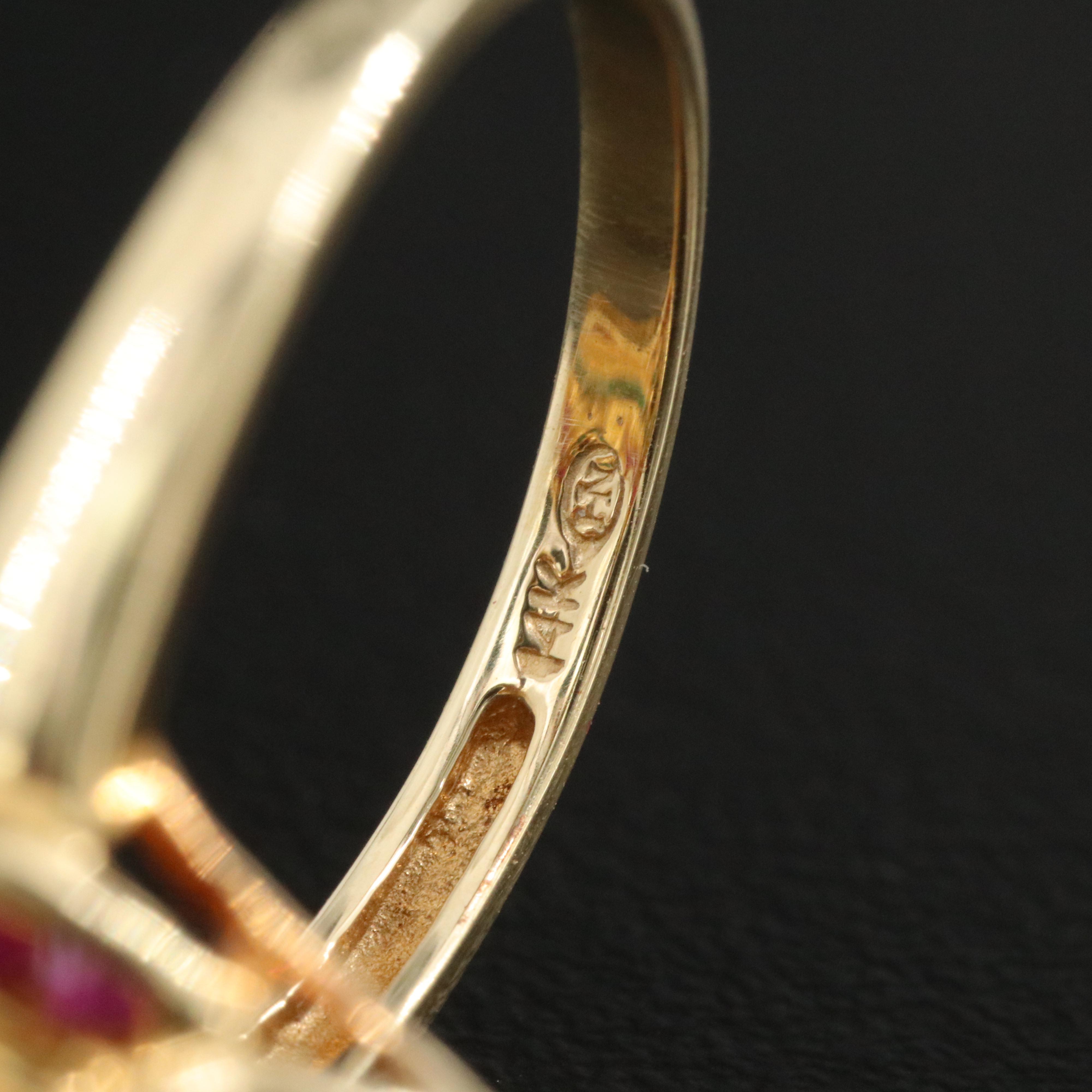 14K Sapphire, Ruby and Emerald Ring