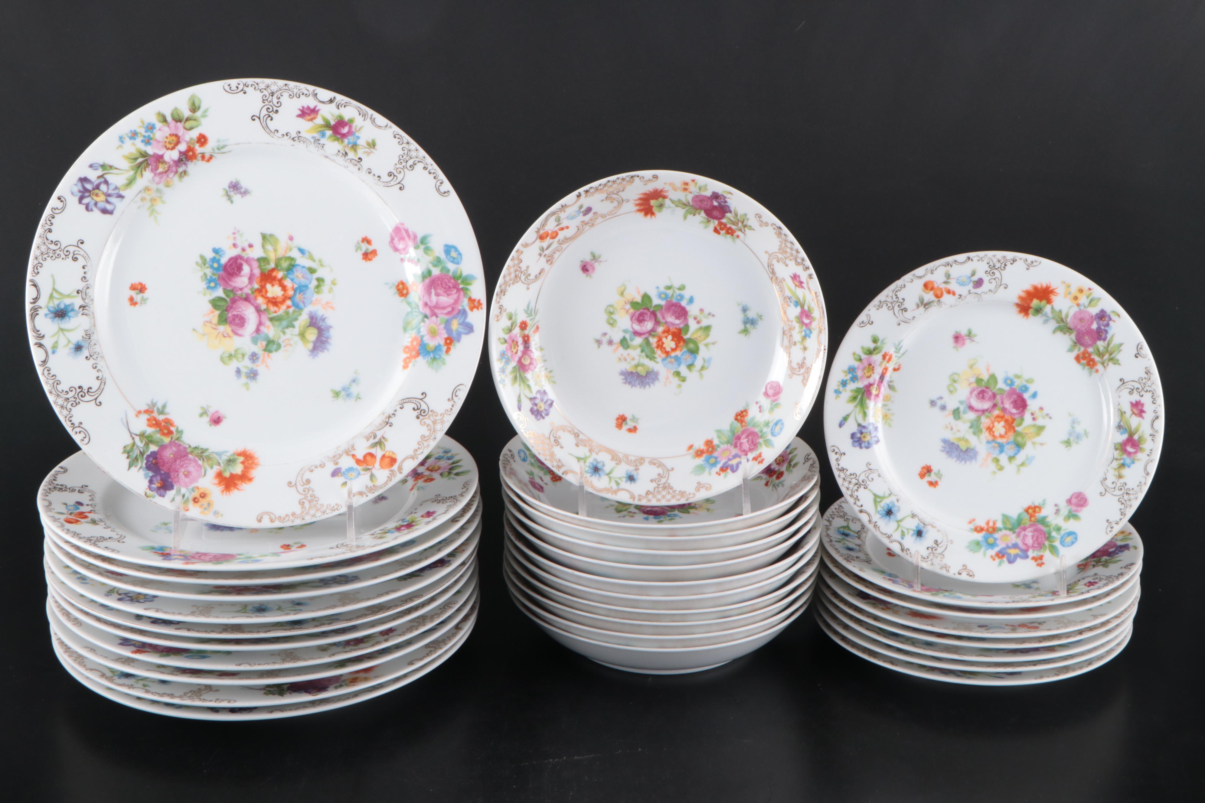Kongo China Romance Hand-Painted Porcelain Dinnerware and Serveware