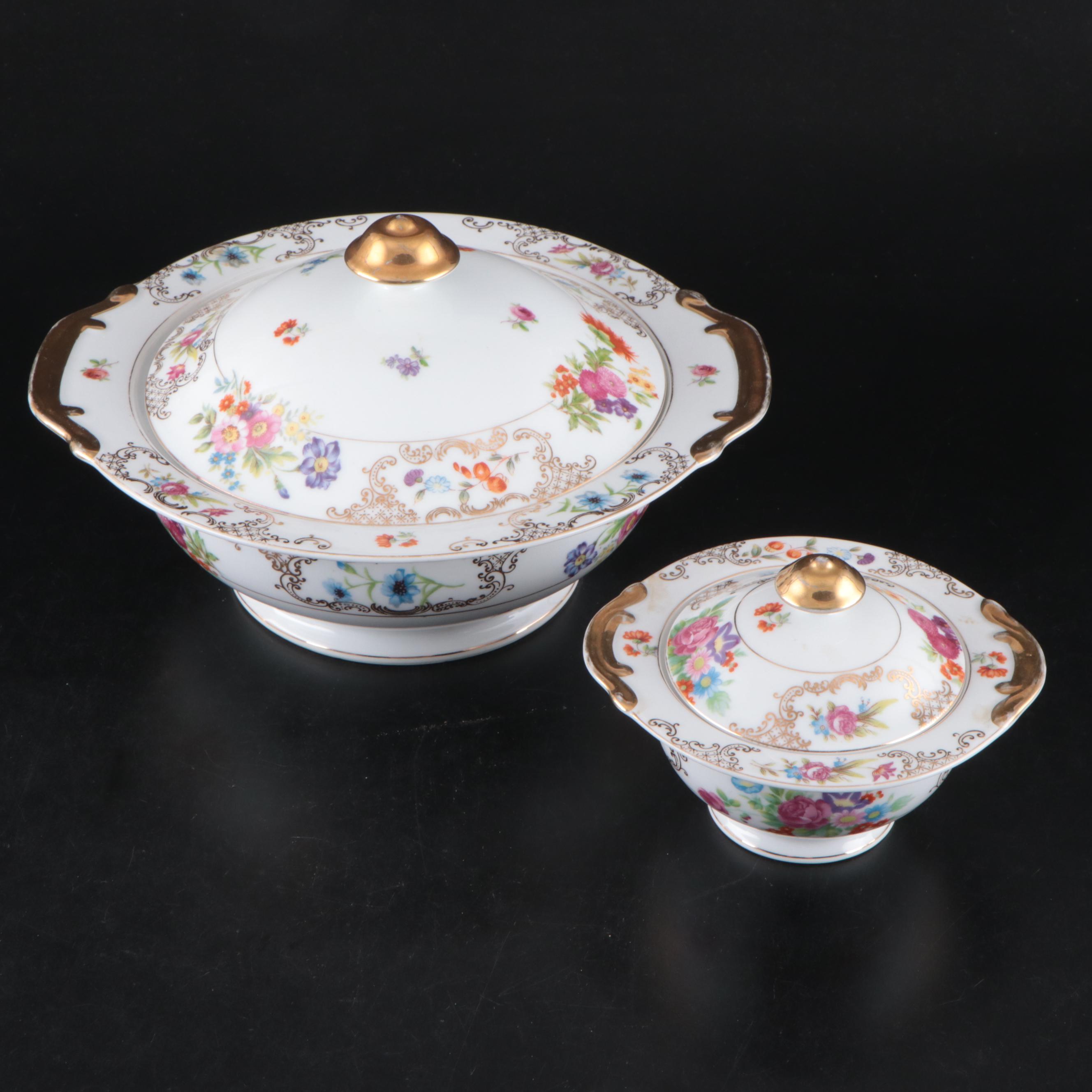 Kongo China Romance Hand-Painted Porcelain Dinnerware and Serveware