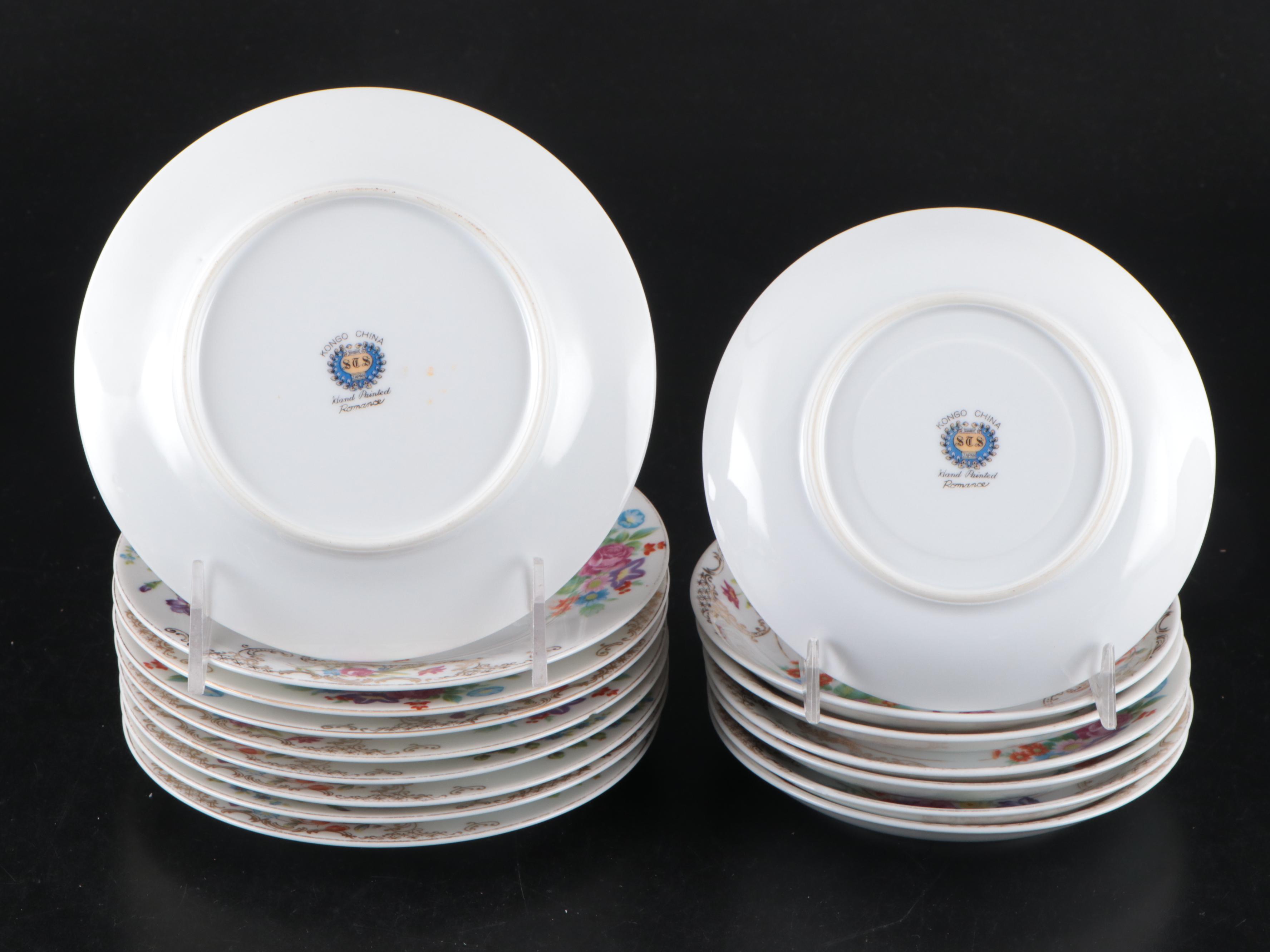 Kongo China Romance Hand-Painted Porcelain Dinnerware and Serveware
