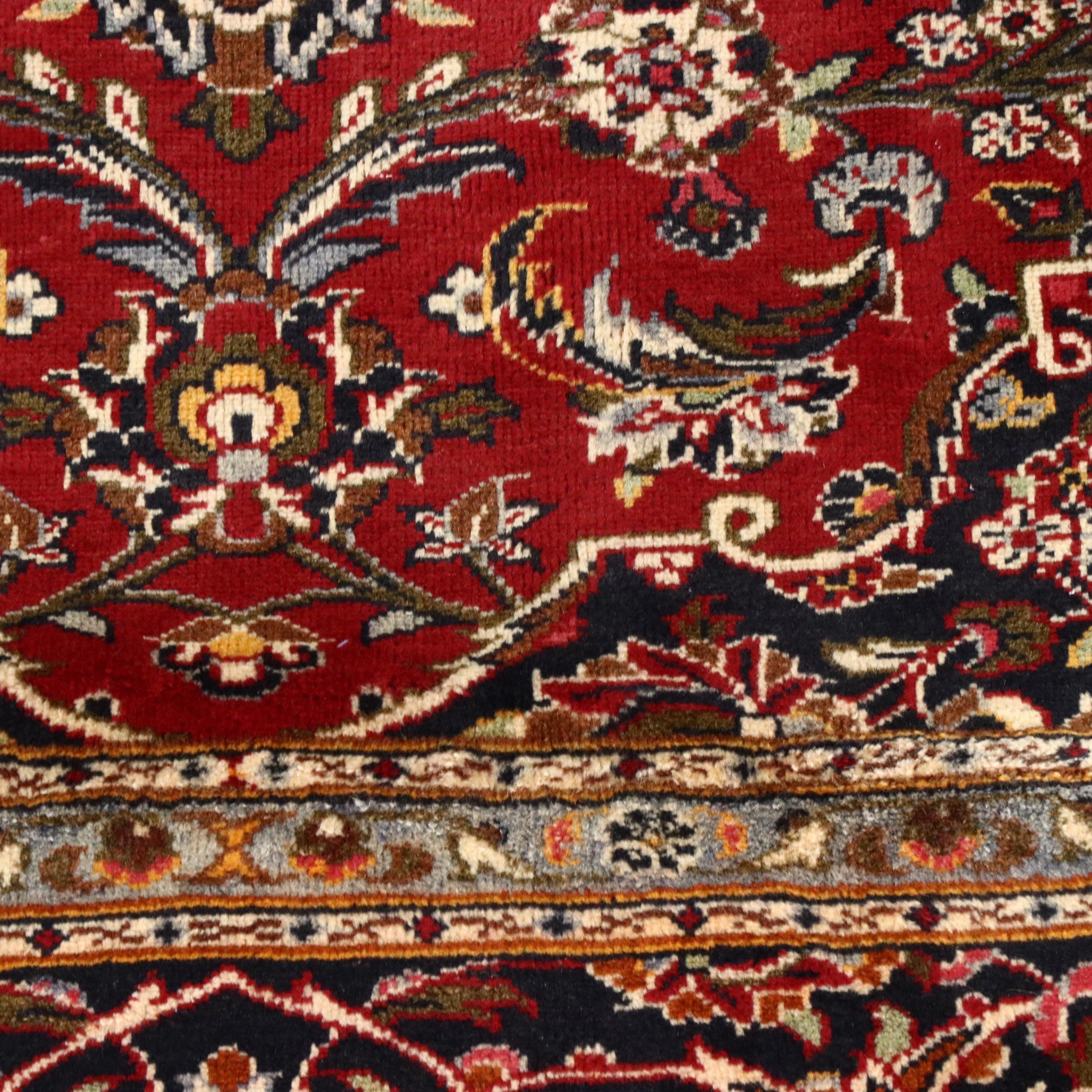 8'10 x 12'10 Hand-Knotted Persian Kashan Room Sized Rug
