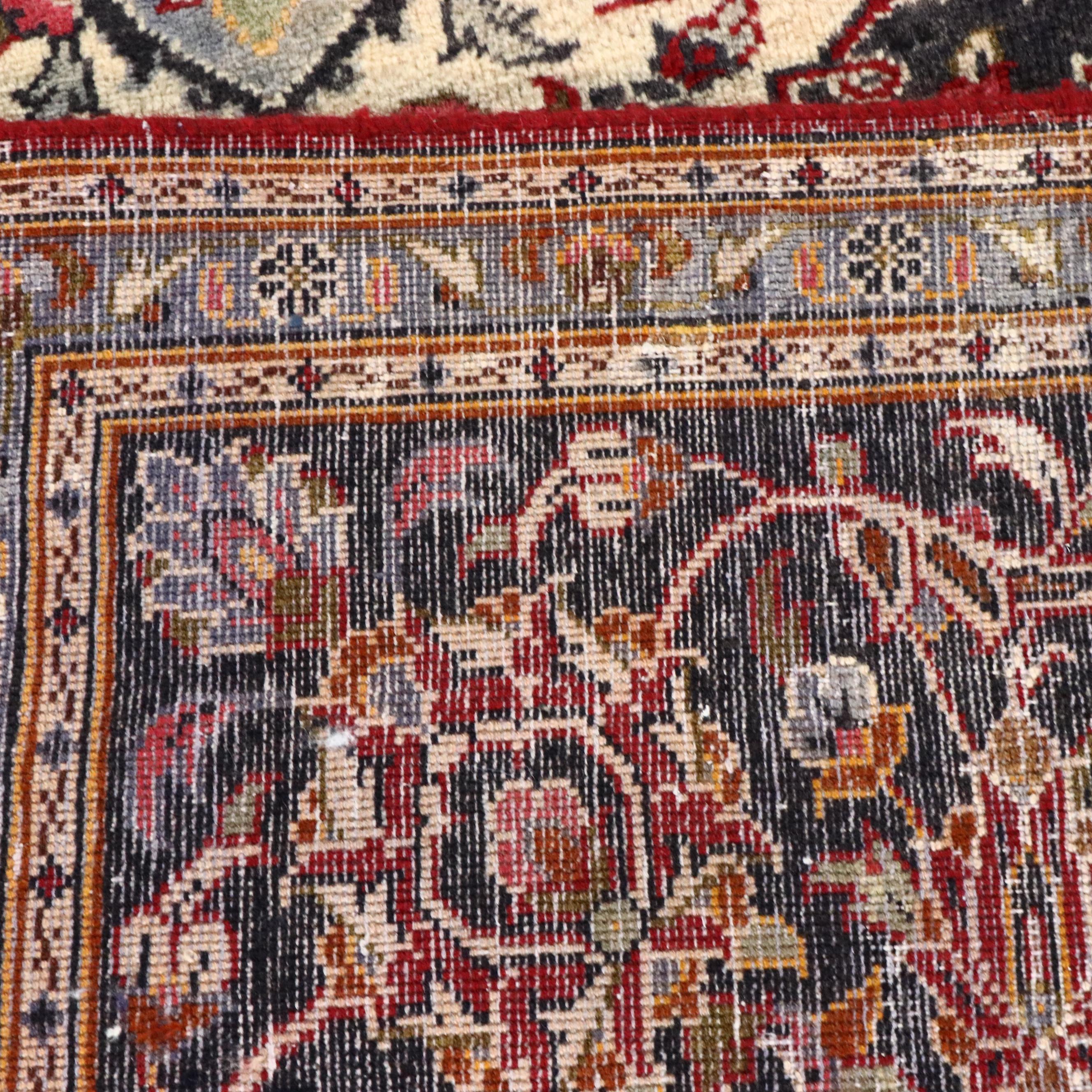 8'10 x 12'10 Hand-Knotted Persian Kashan Room Sized Rug