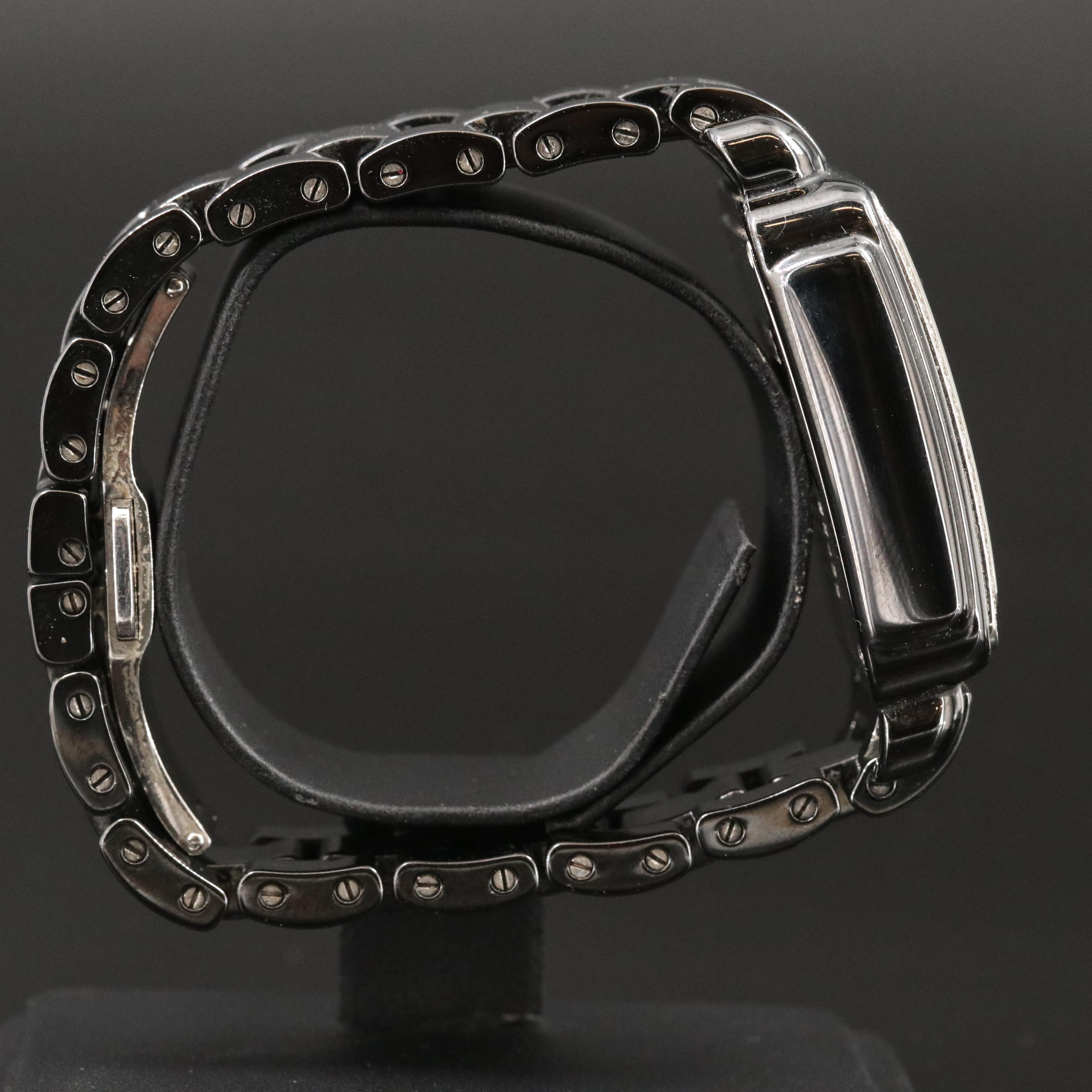 Michele Black Mother-of-Pearl Dial Diamond Chronograph Quartz Watch