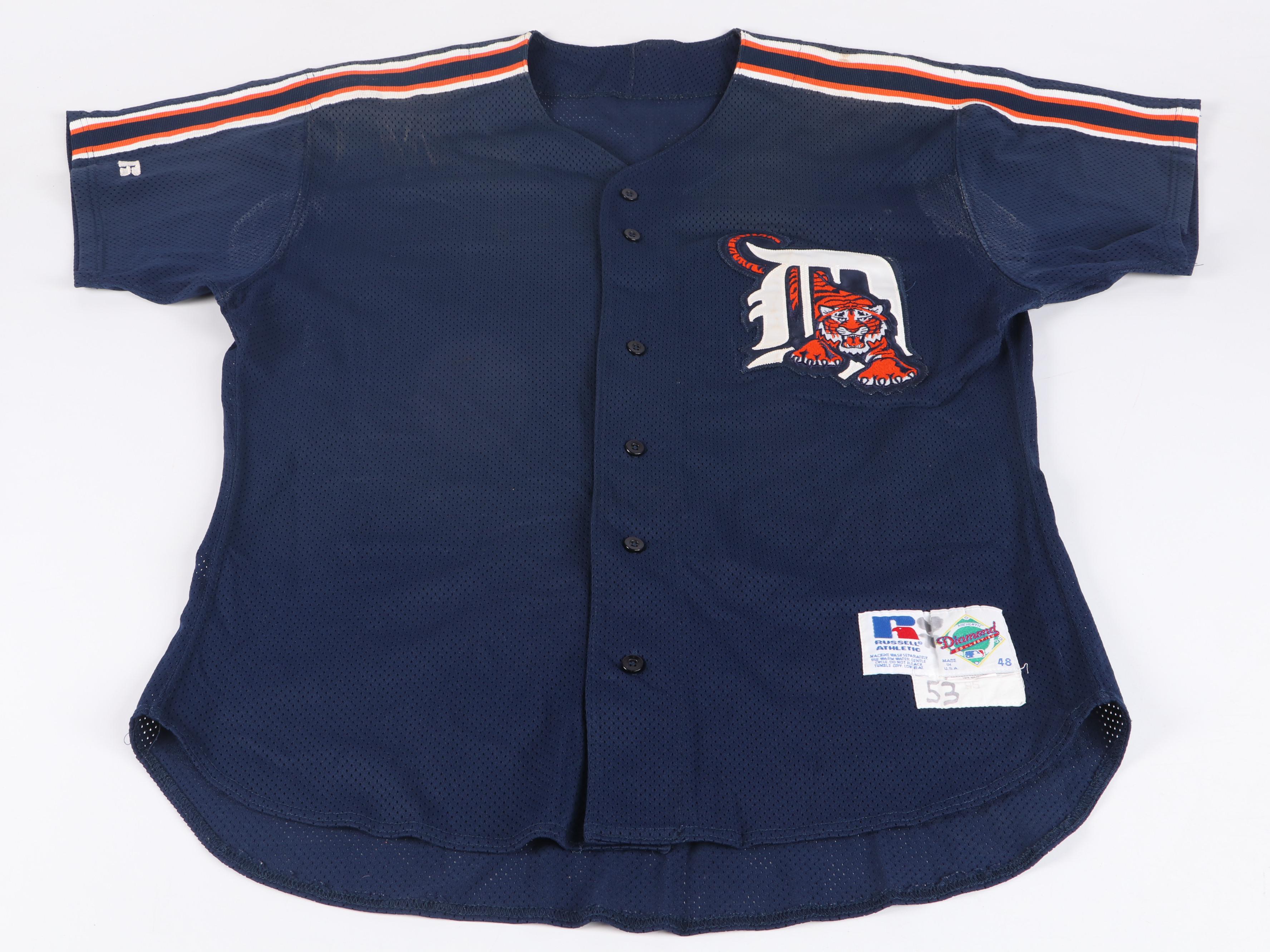 Phil Nevin Player Issued Detroit Tigers Jersey with Mike Henneman Signed Hat