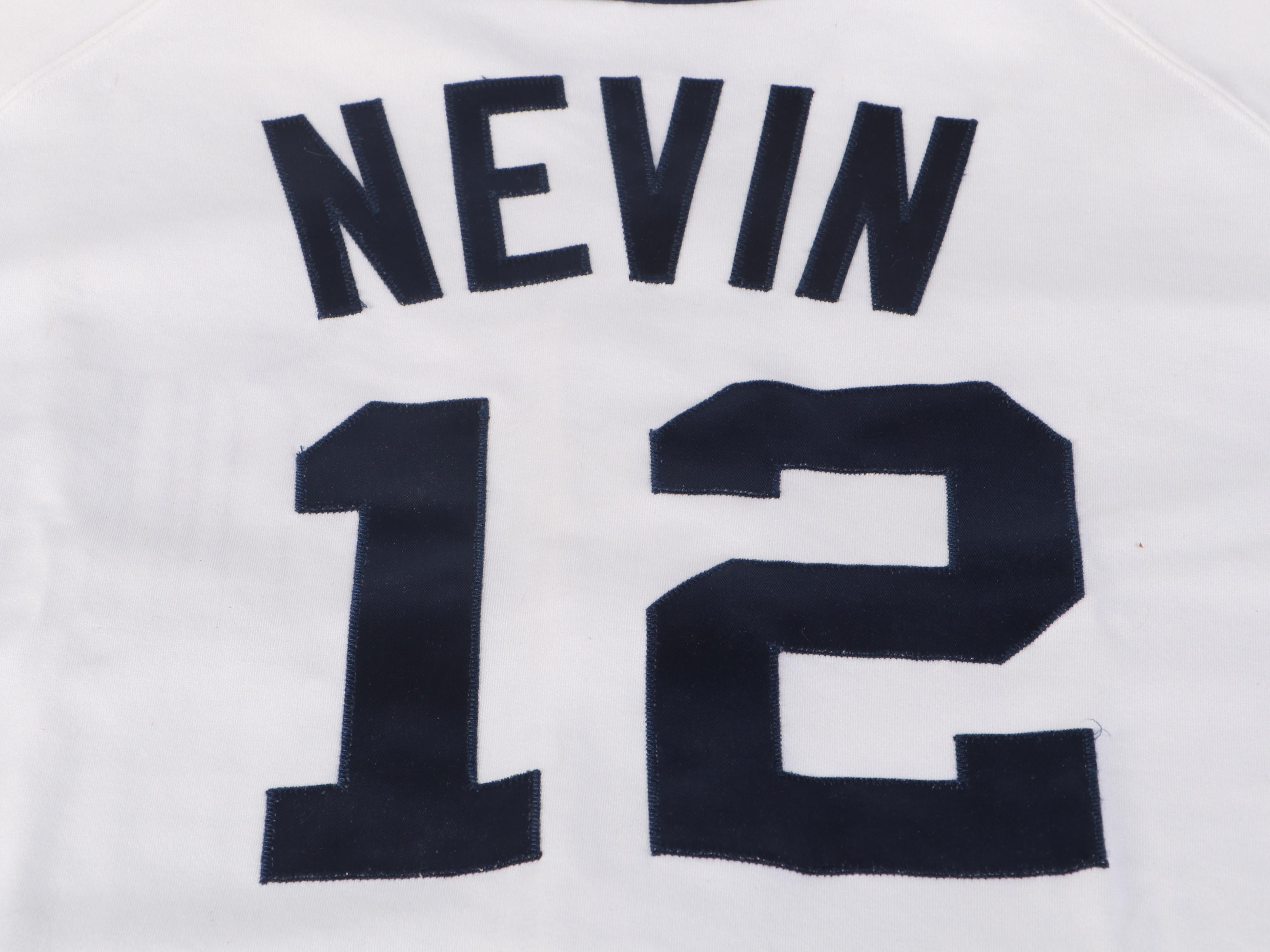 Phil Nevin Player Issued Detroit Tigers Jersey with Mike Henneman Signed Hat