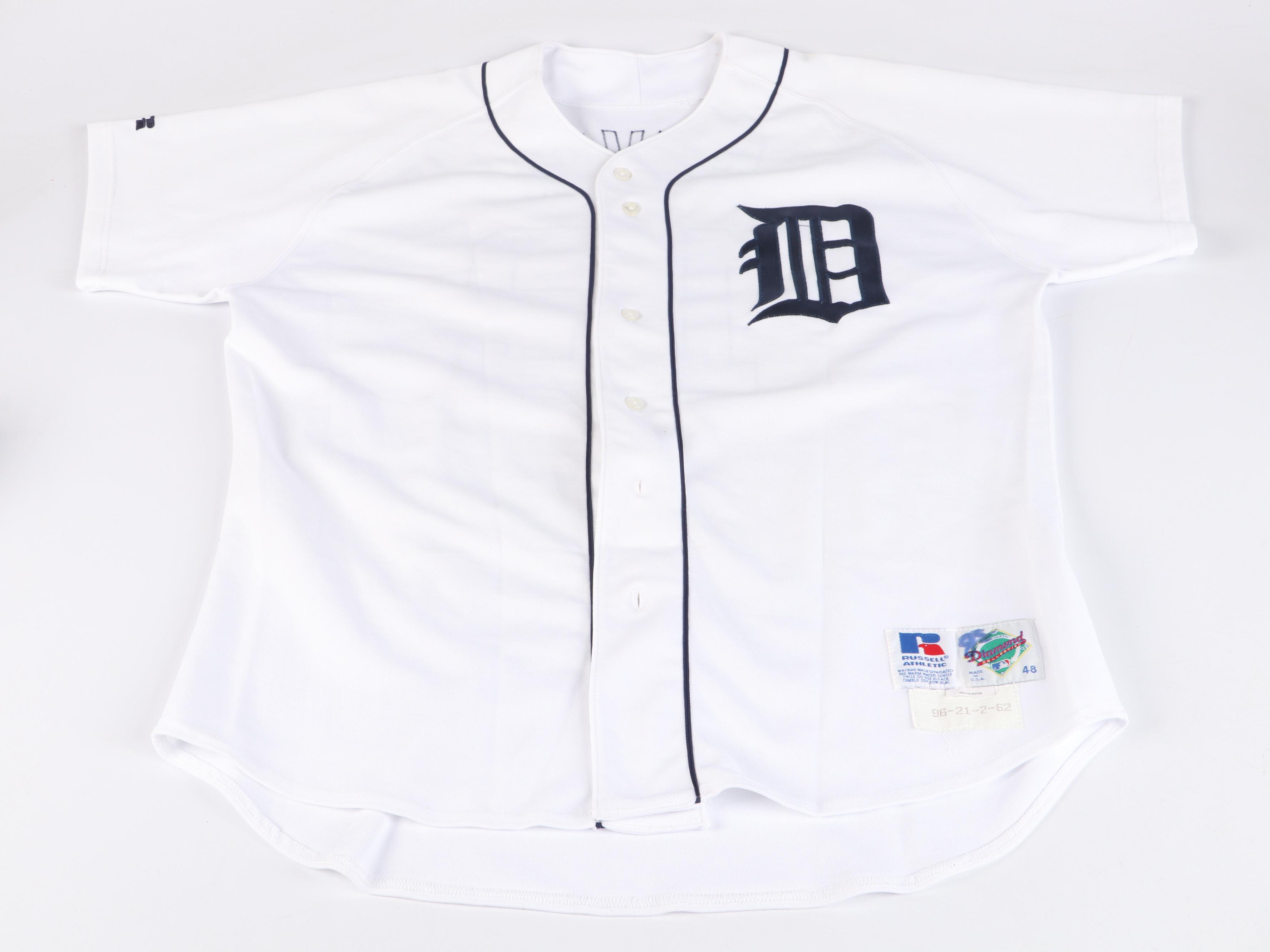 Phil Nevin Player Issued Detroit Tigers Jersey with Mike Henneman Signed Hat