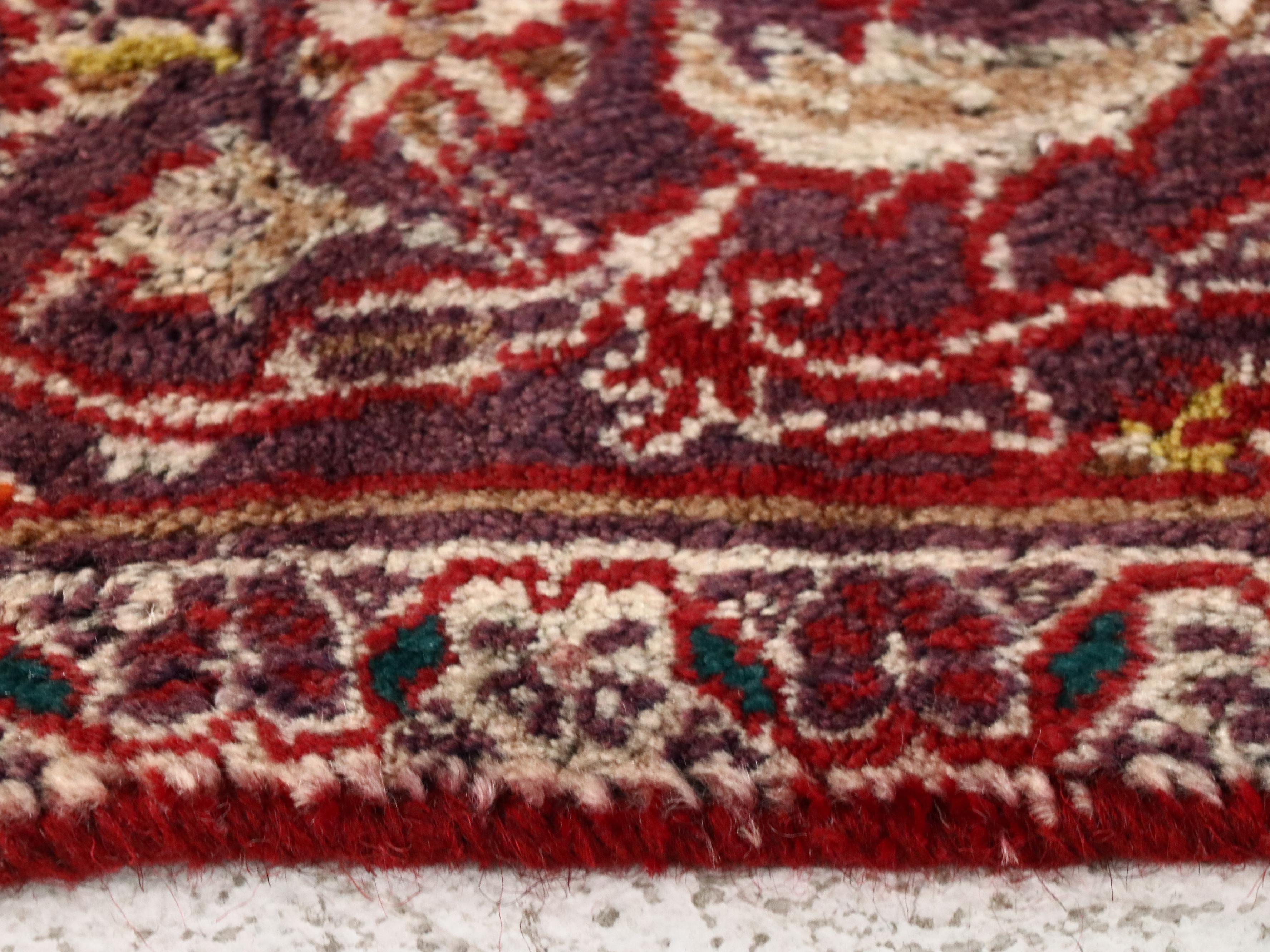 8'9 x 11'11 Hand-Knotted Persian Kerman Area Rug, Semi-Antique