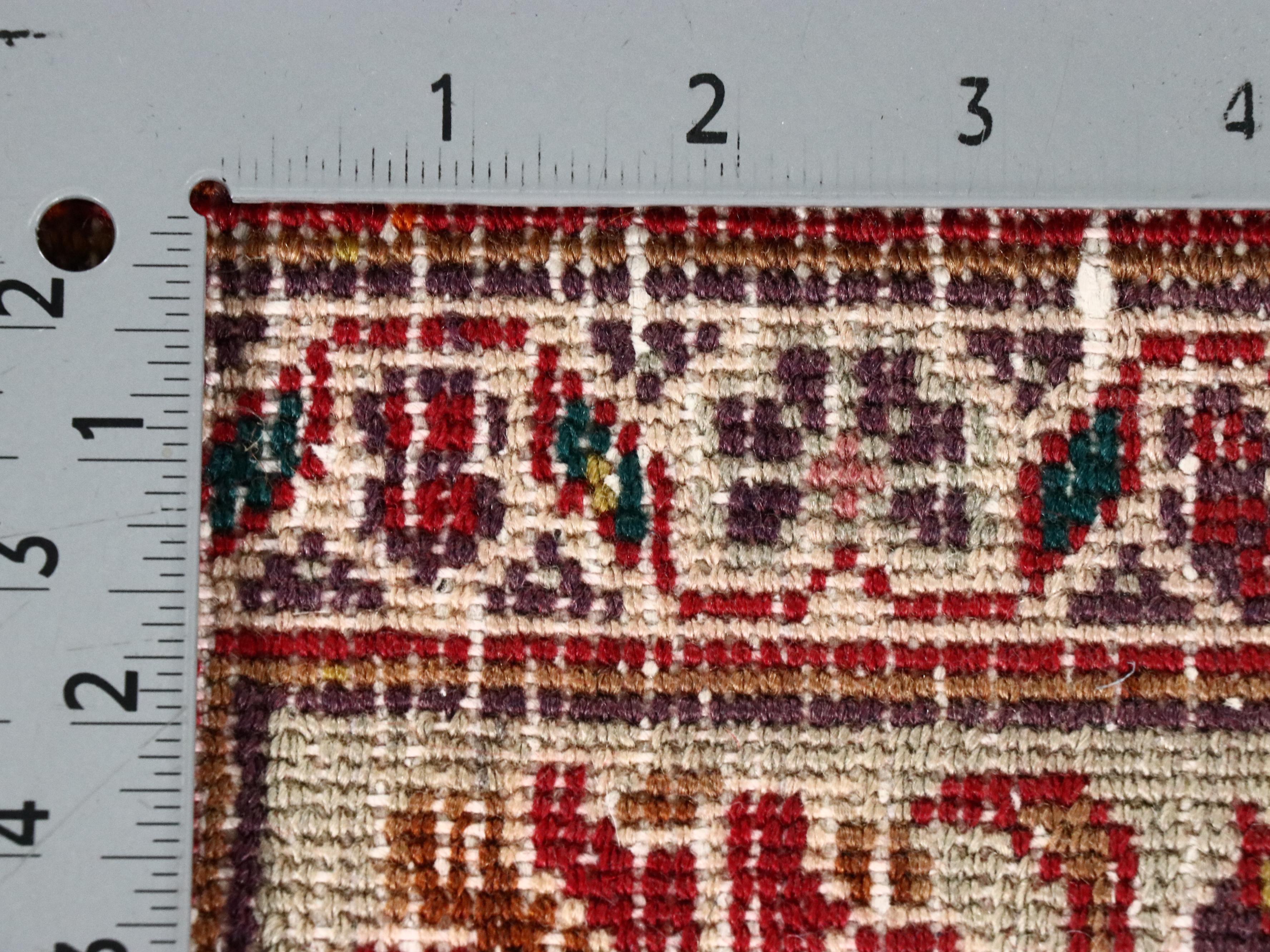 8'9 x 11'11 Hand-Knotted Persian Kerman Area Rug, Semi-Antique