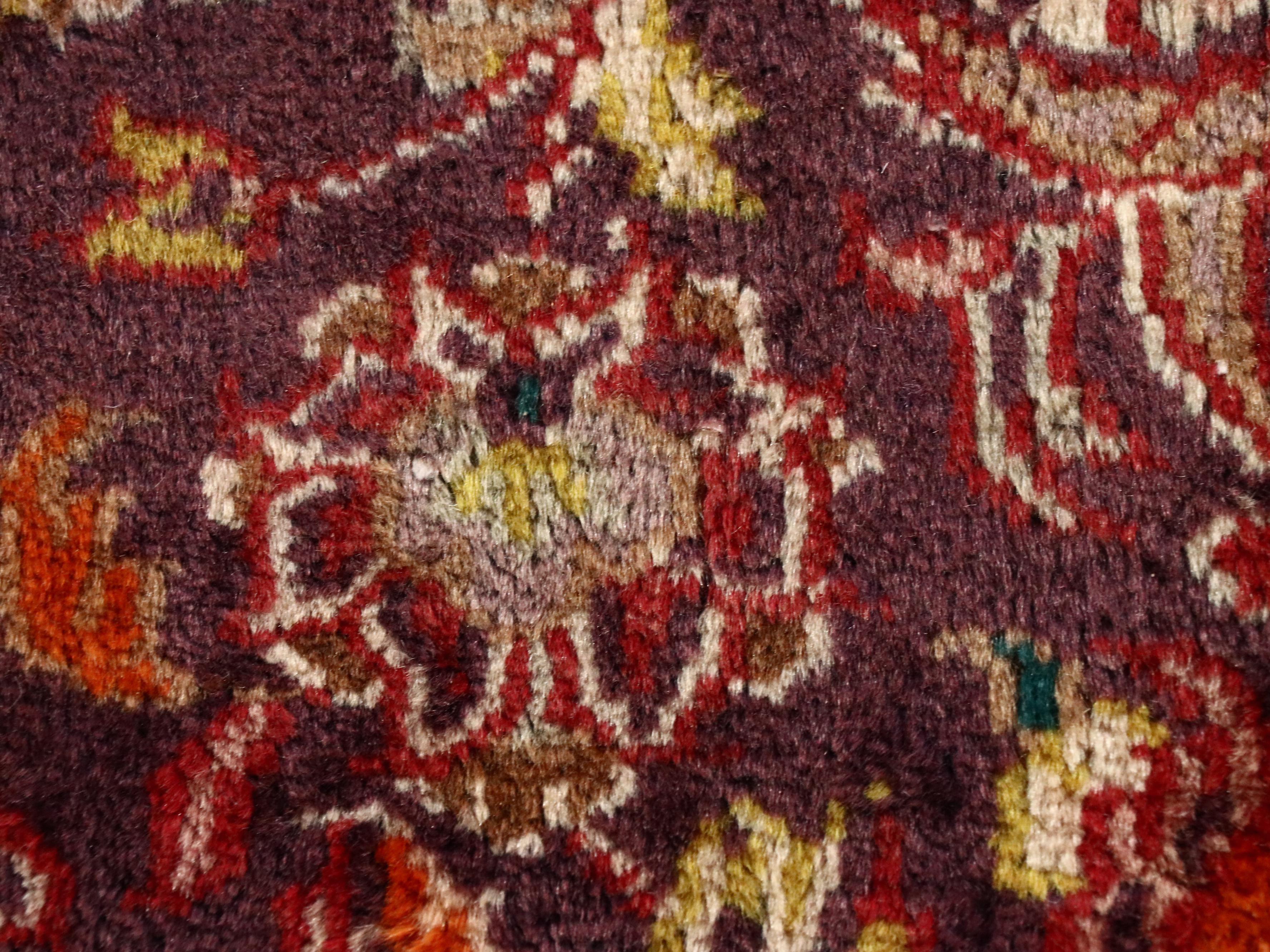 8'9 x 11'11 Hand-Knotted Persian Kerman Area Rug, Semi-Antique