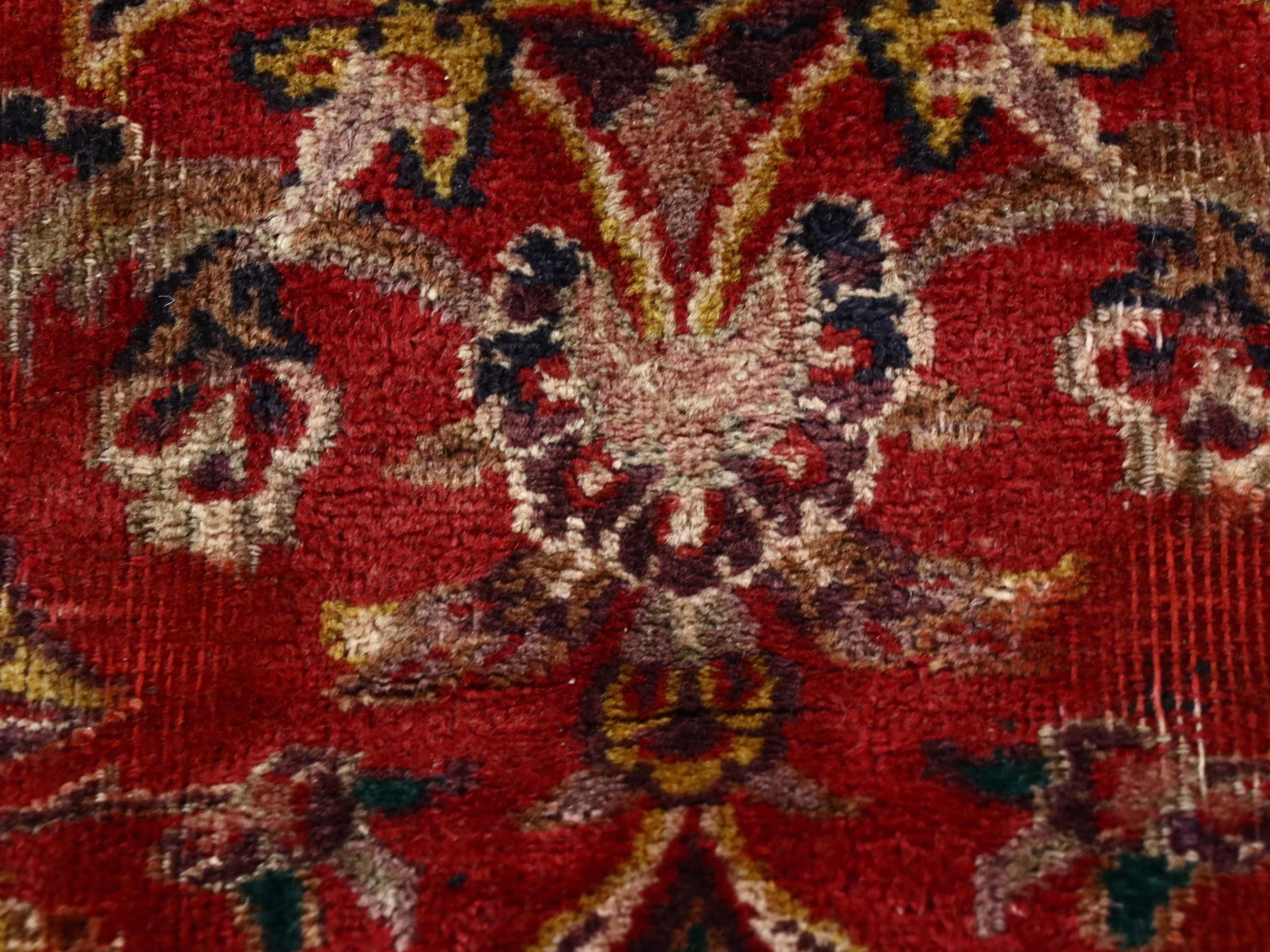 8'9 x 11'11 Hand-Knotted Persian Kerman Area Rug, Semi-Antique