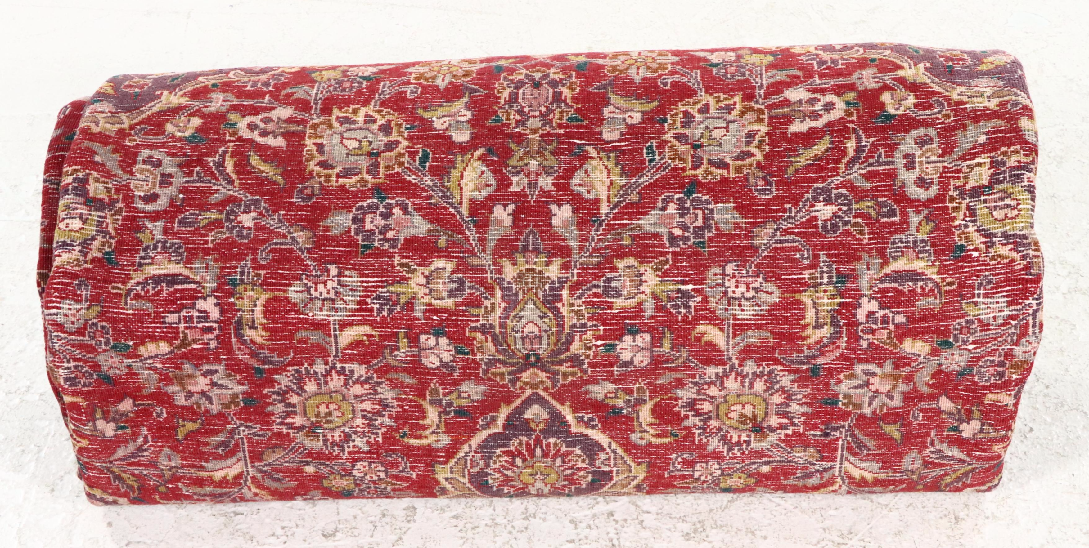 8'9 x 11'11 Hand-Knotted Persian Kerman Area Rug, Semi-Antique