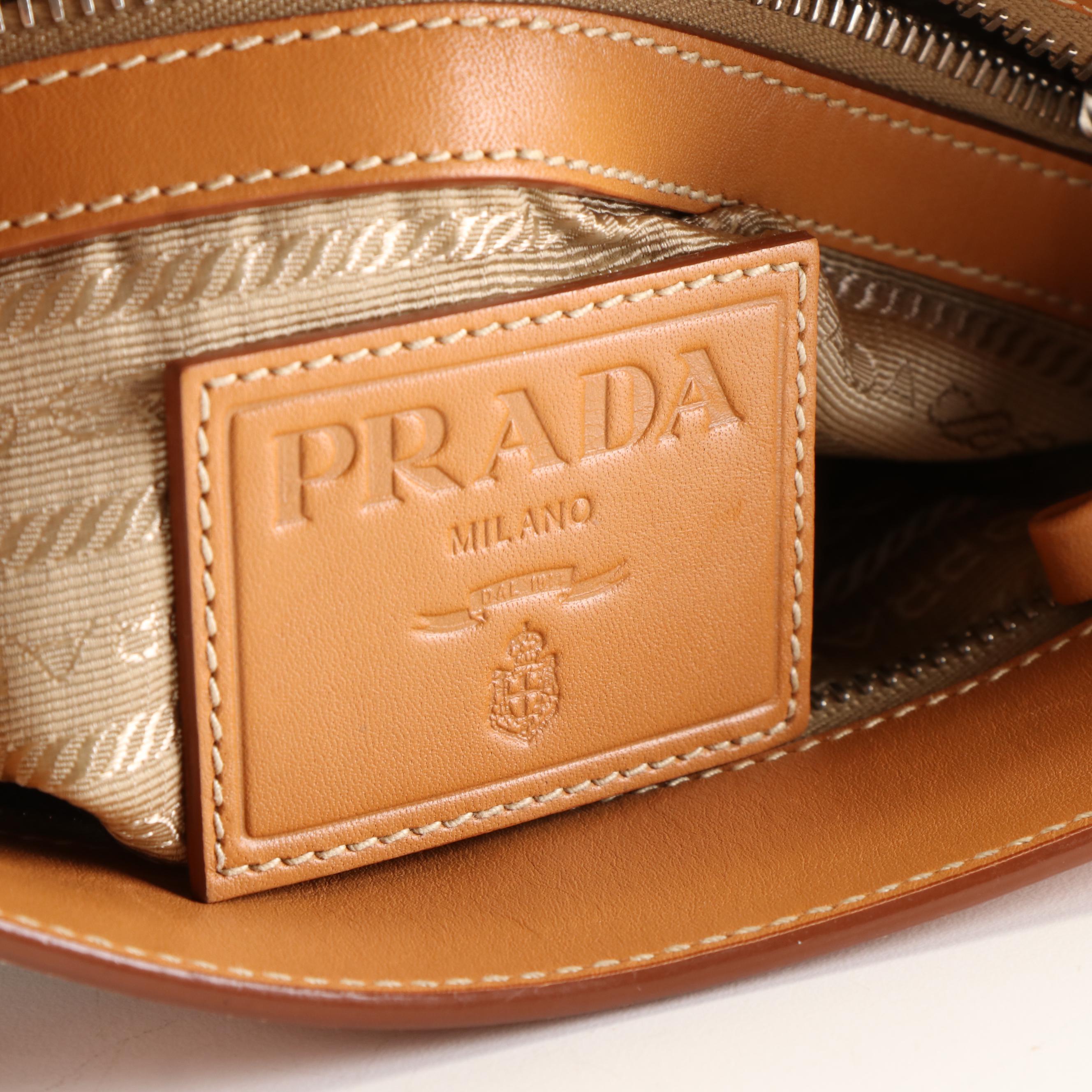 Prada Canapa Logo Crossbody Bag in Canvas and Leather