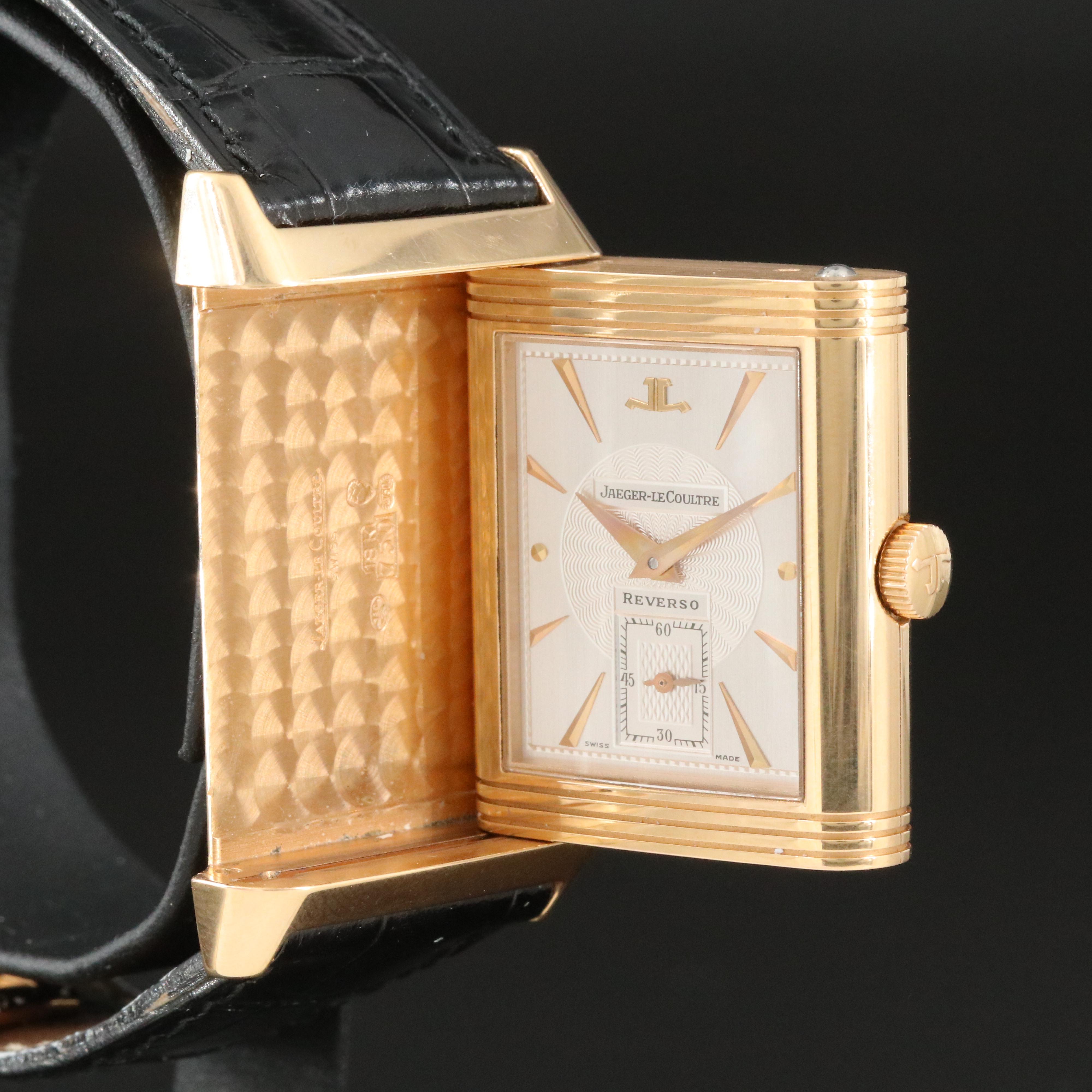 Jaeger LeCoultre Reverso Art Deco 18K Rose Gold ref. 270.240.623B Watch
