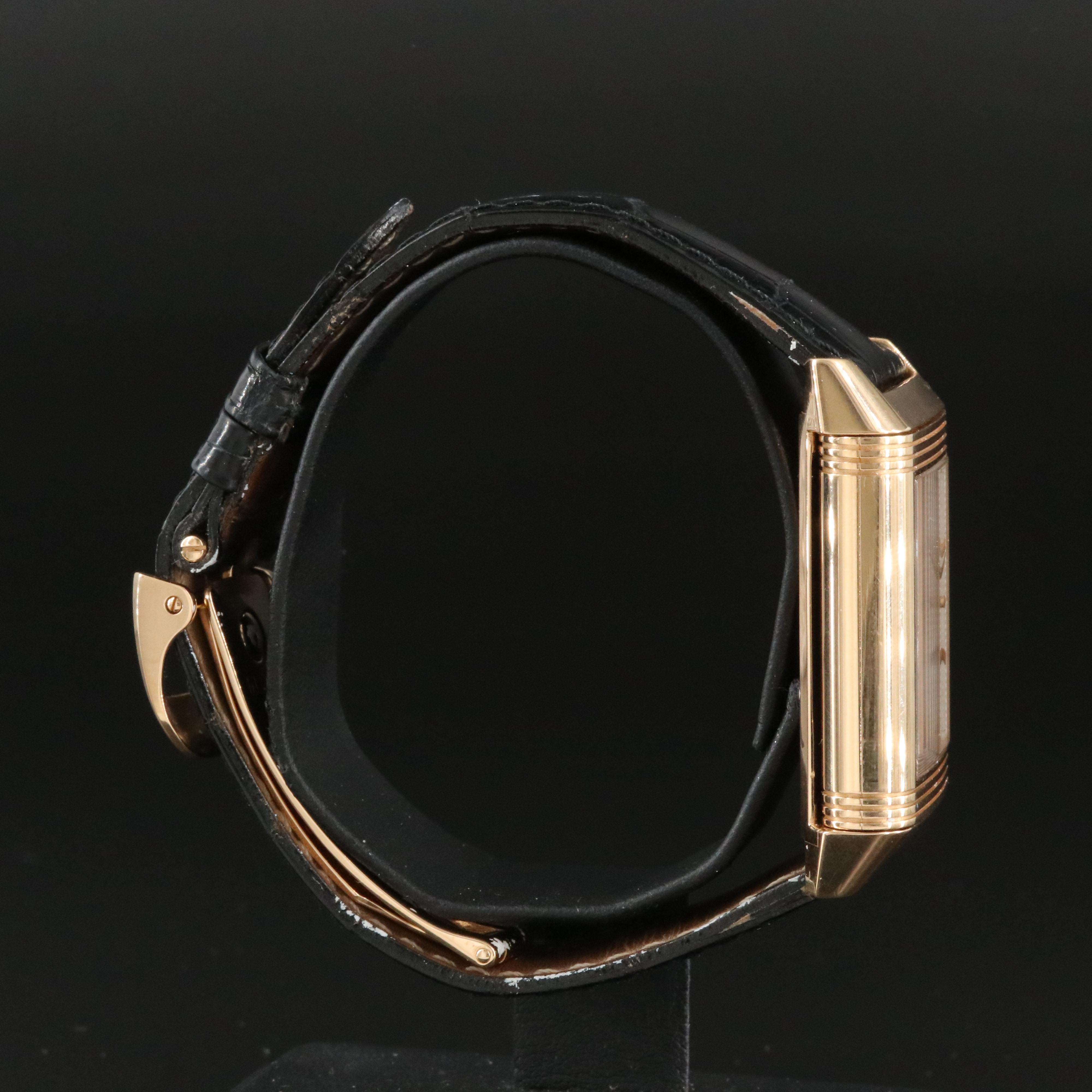 Jaeger LeCoultre Reverso Art Deco 18K Rose Gold ref. 270.240.623B Watch