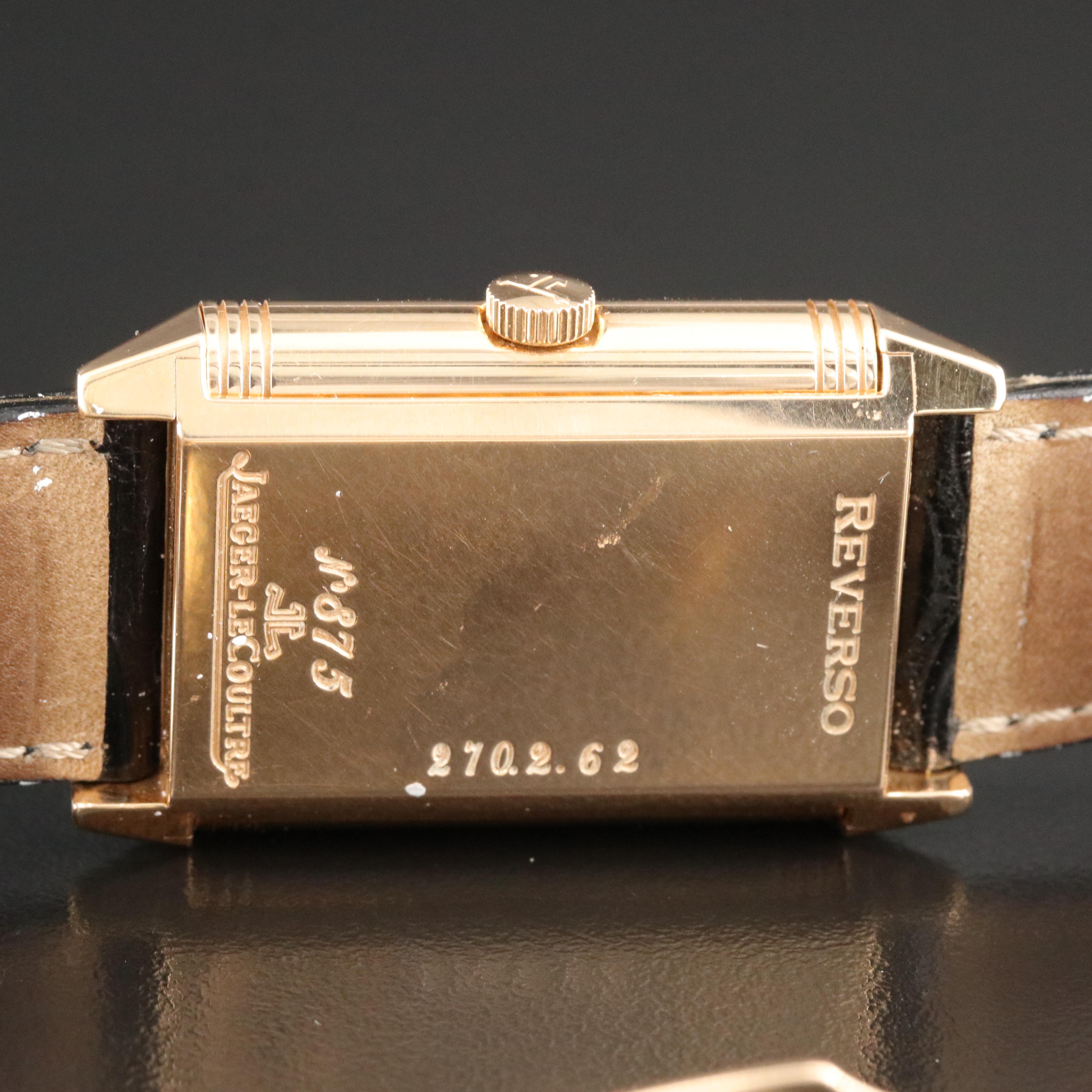 Jaeger LeCoultre Reverso Art Deco 18K Rose Gold ref. 270.240.623B Watch