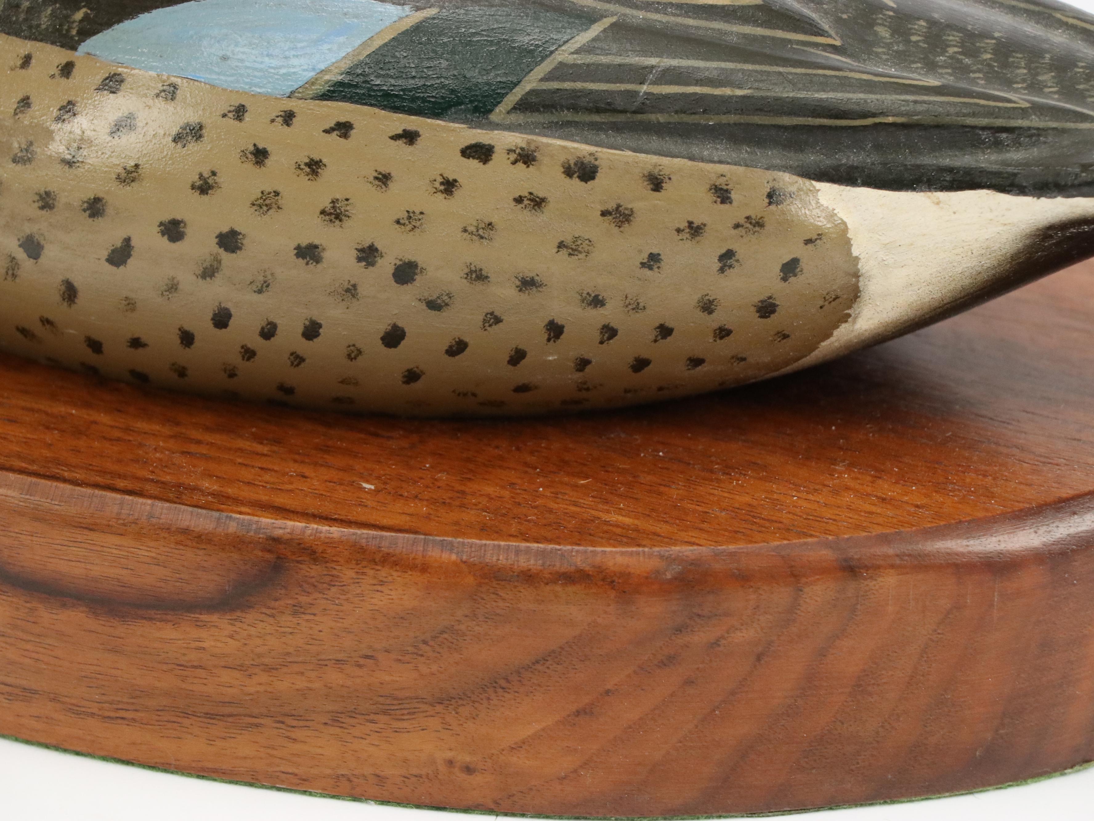 Carved and Painted Wood Duck Decoy Table Lamps