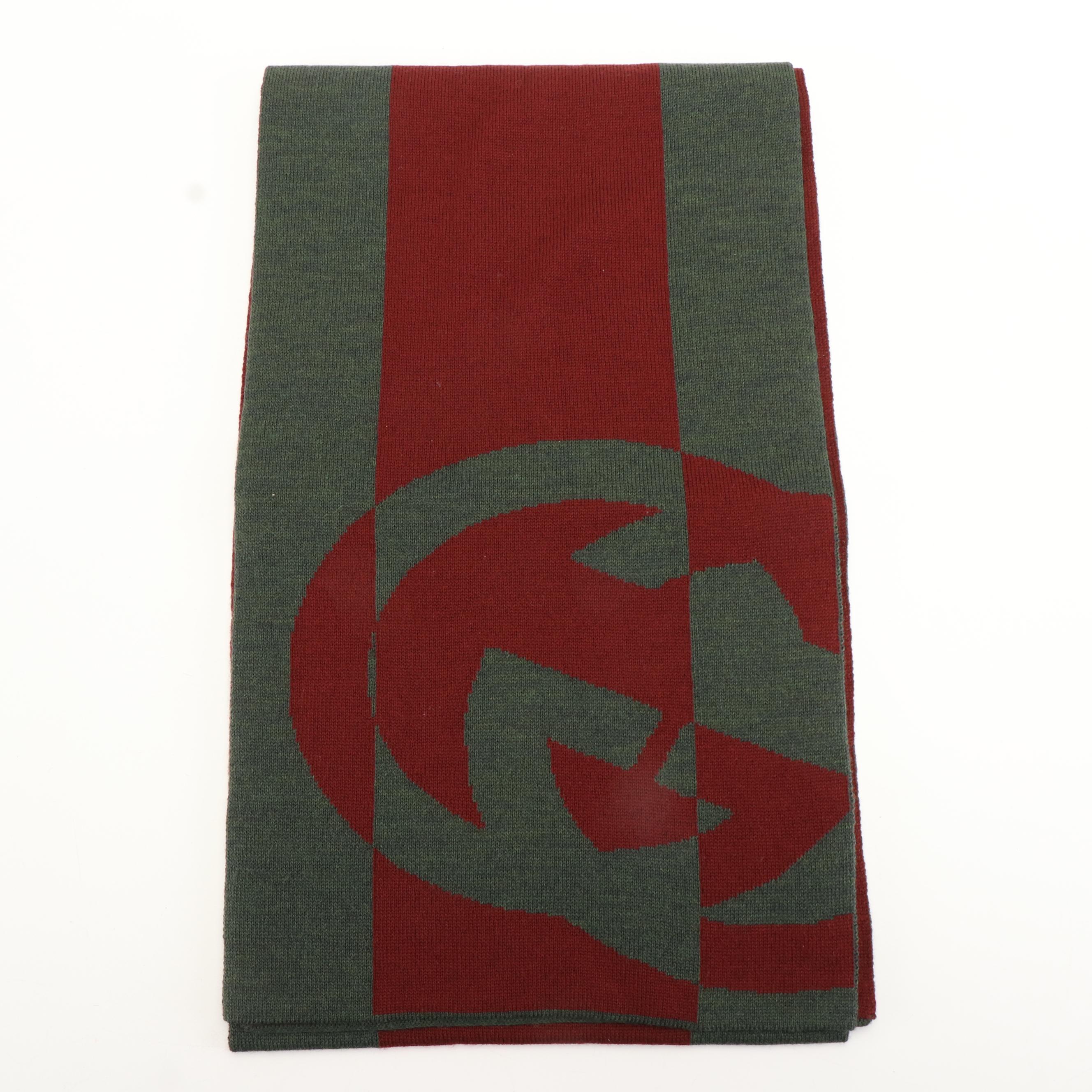 Gucci Striped Wool Scarf