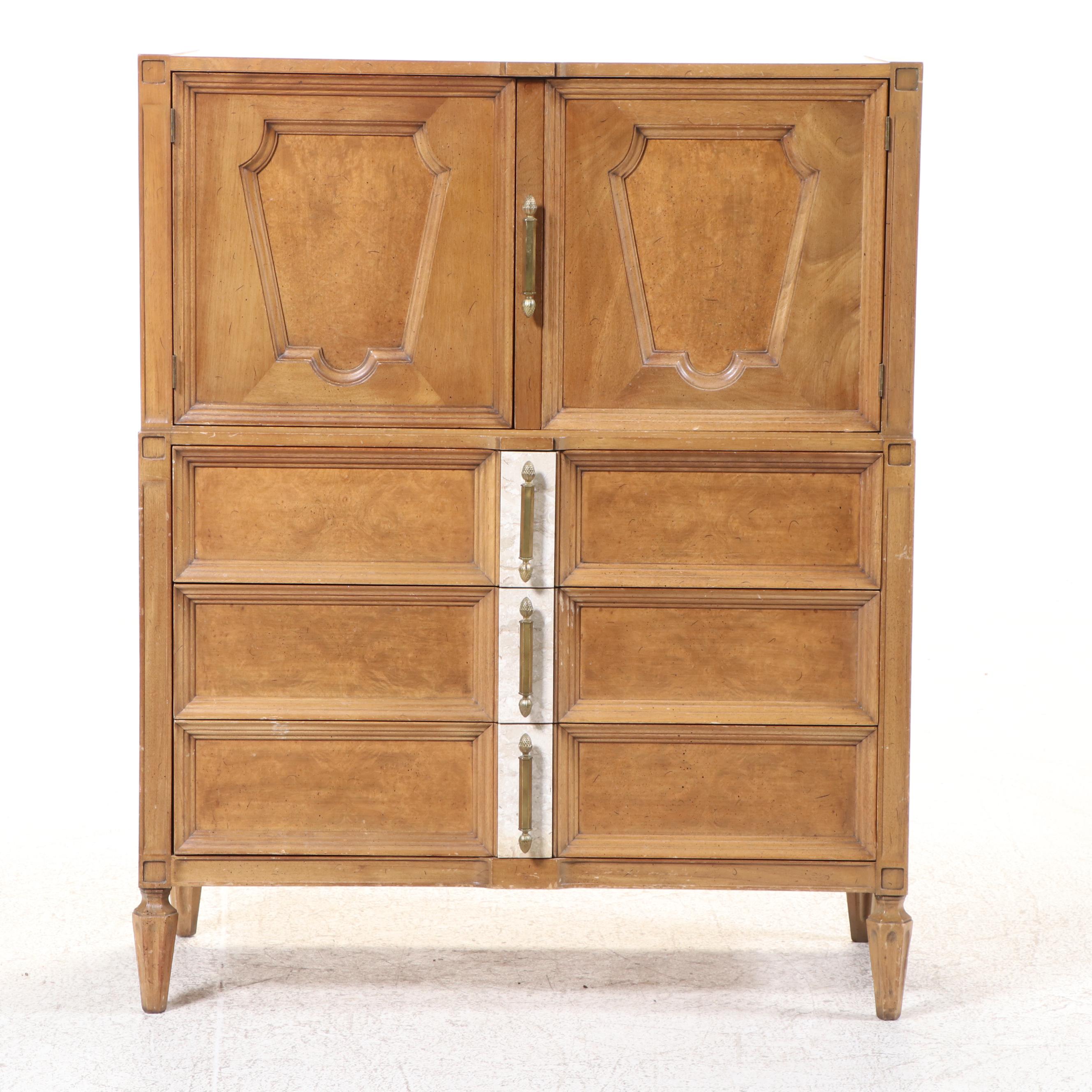 Romweber "Caravan" Cherry, Walnut, Burlwood, & Polished Stone Clothes Press