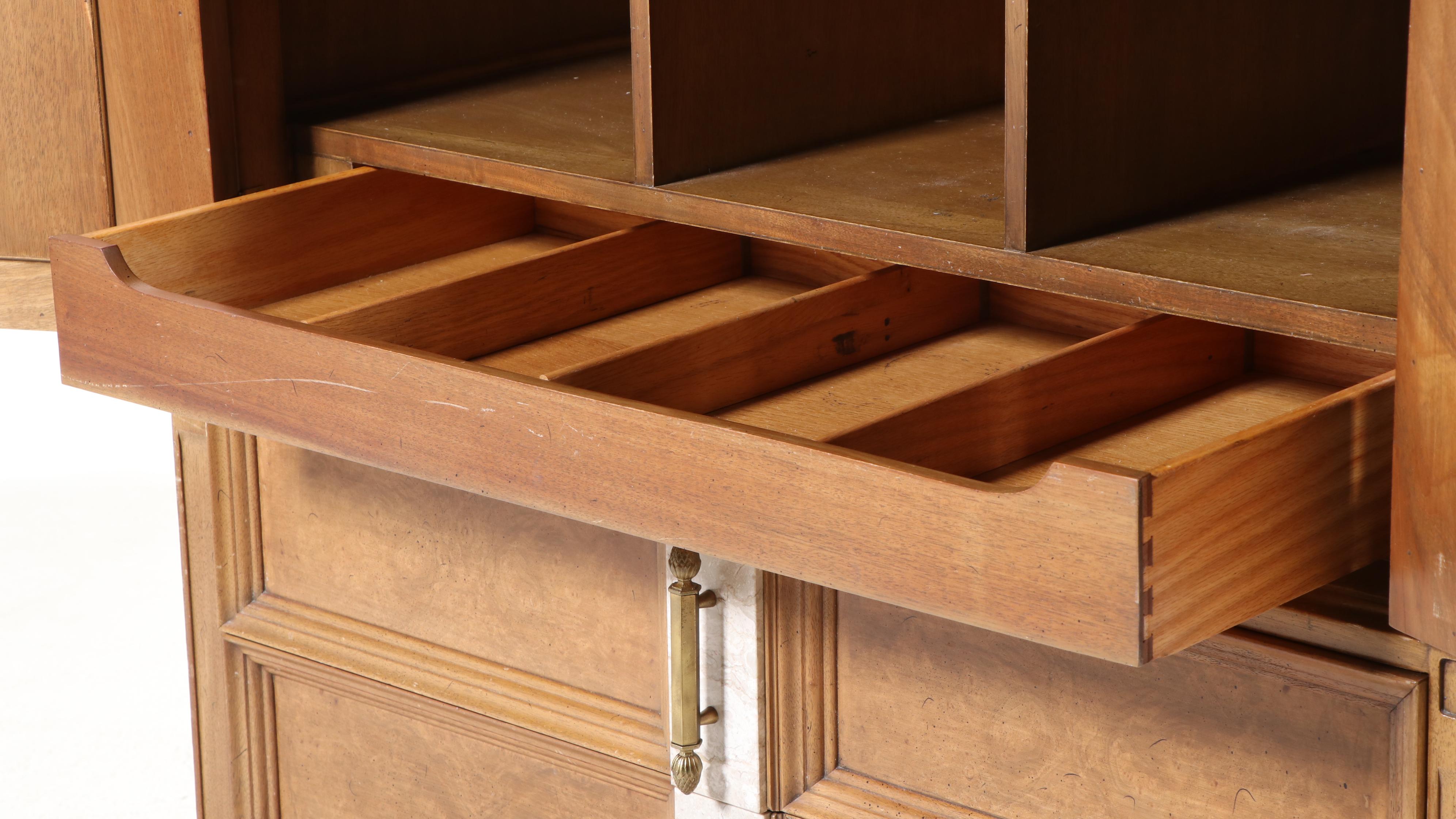 Romweber "Caravan" Cherry, Walnut, Burlwood, & Polished Stone Clothes Press