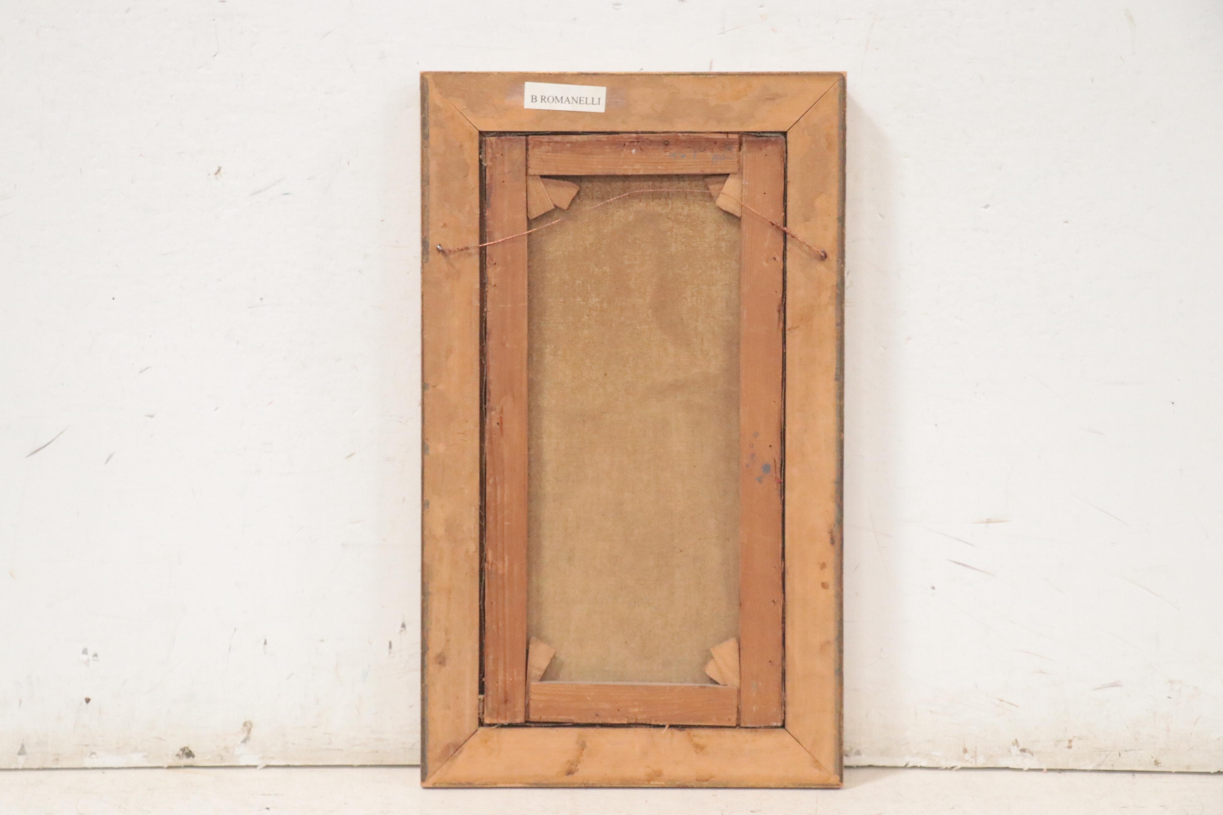 B. Romanelli Oil Painting of Woman with Guitar, 20th Century