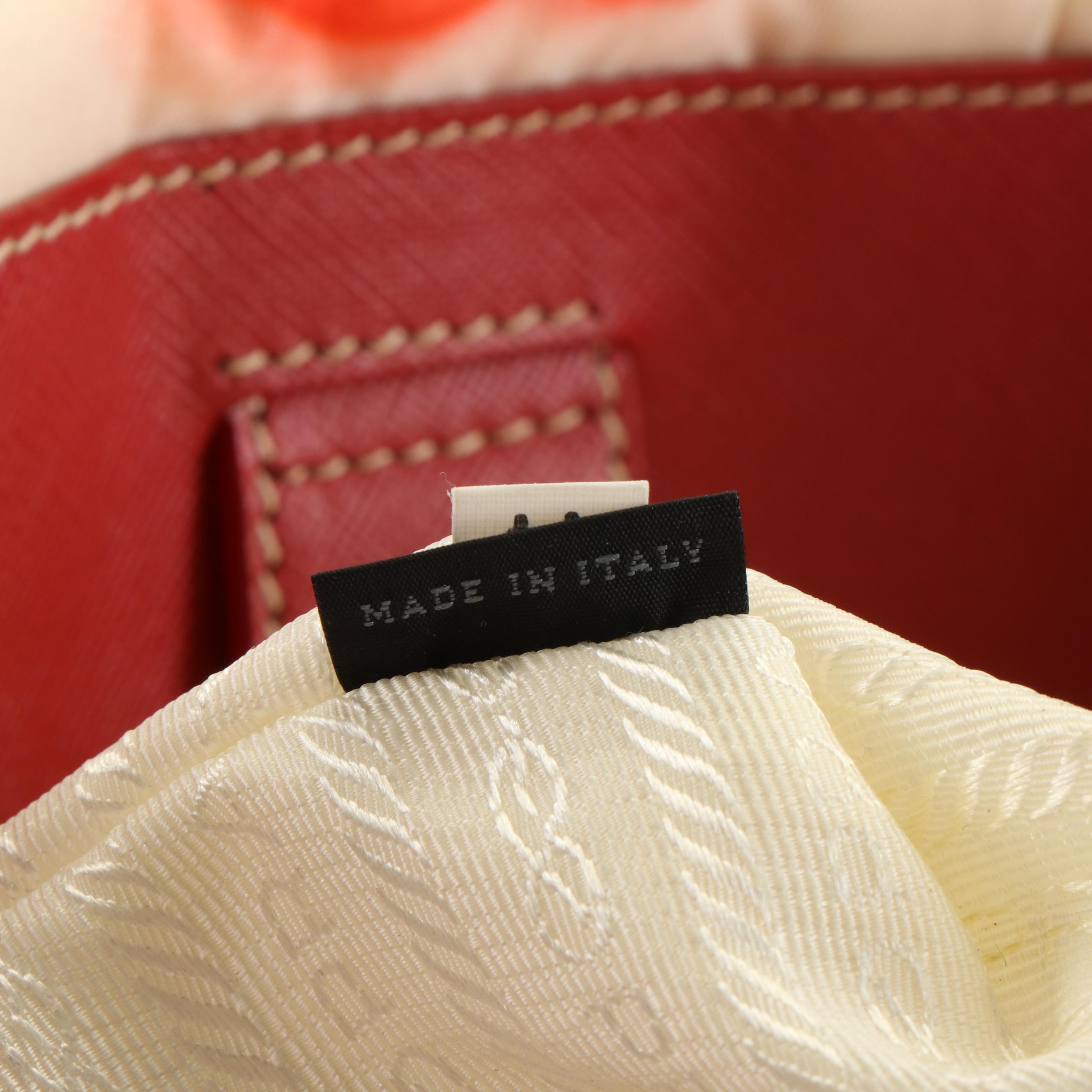 Prada Rouge Lip Kiss Bow Handbag in Nylon