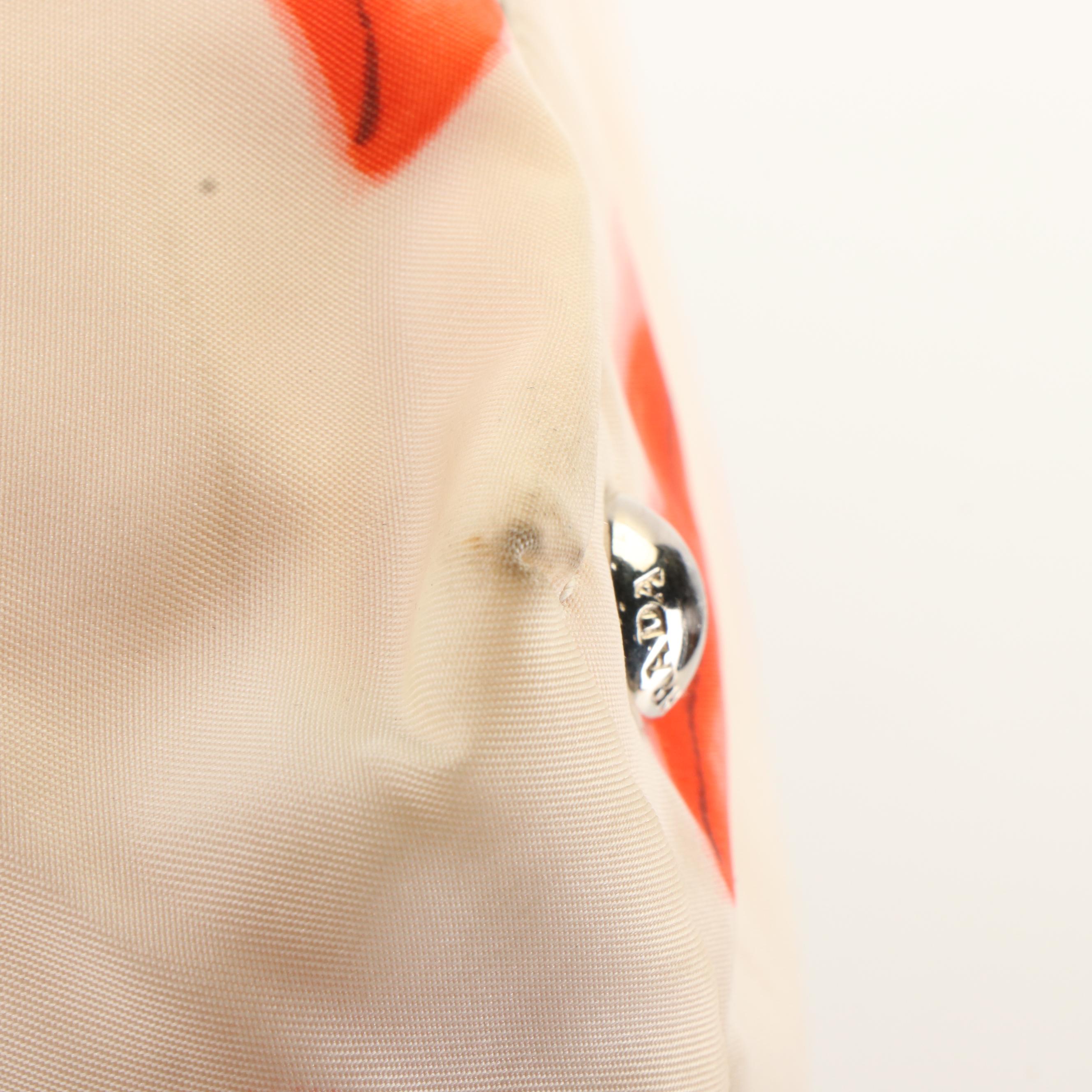 Prada Rouge Lip Kiss Bow Handbag in Nylon