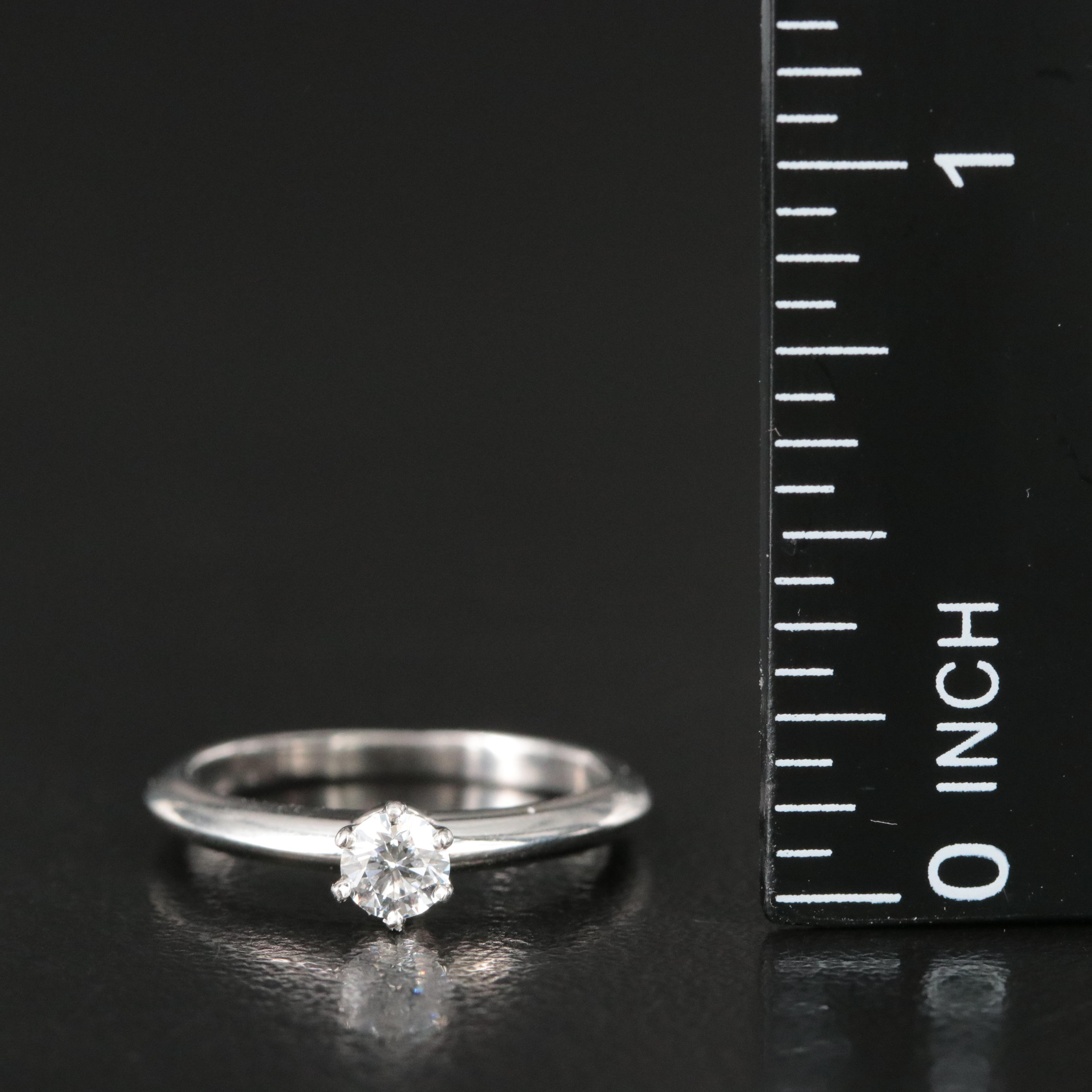 Tiffany & Co. Platinum Diamond Solitaire Ring