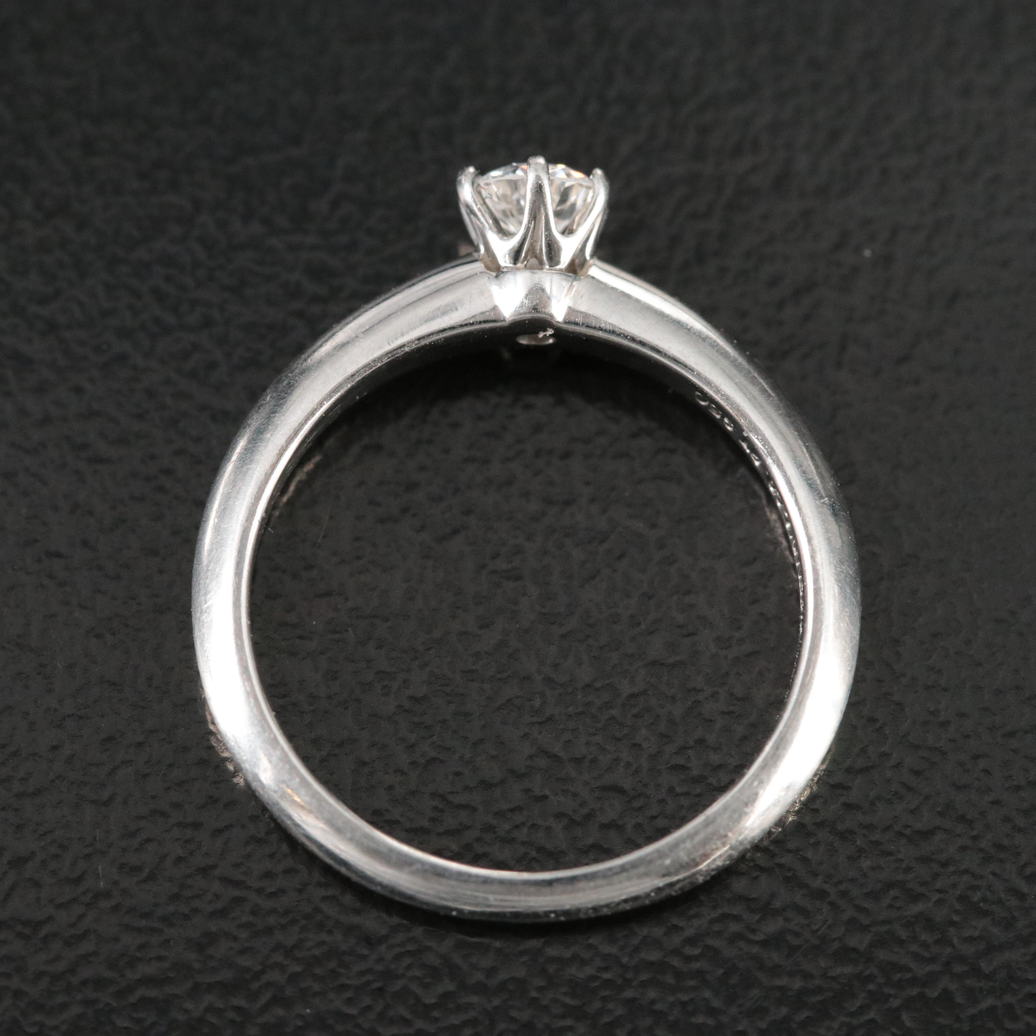 Tiffany & Co. Platinum Diamond Solitaire Ring