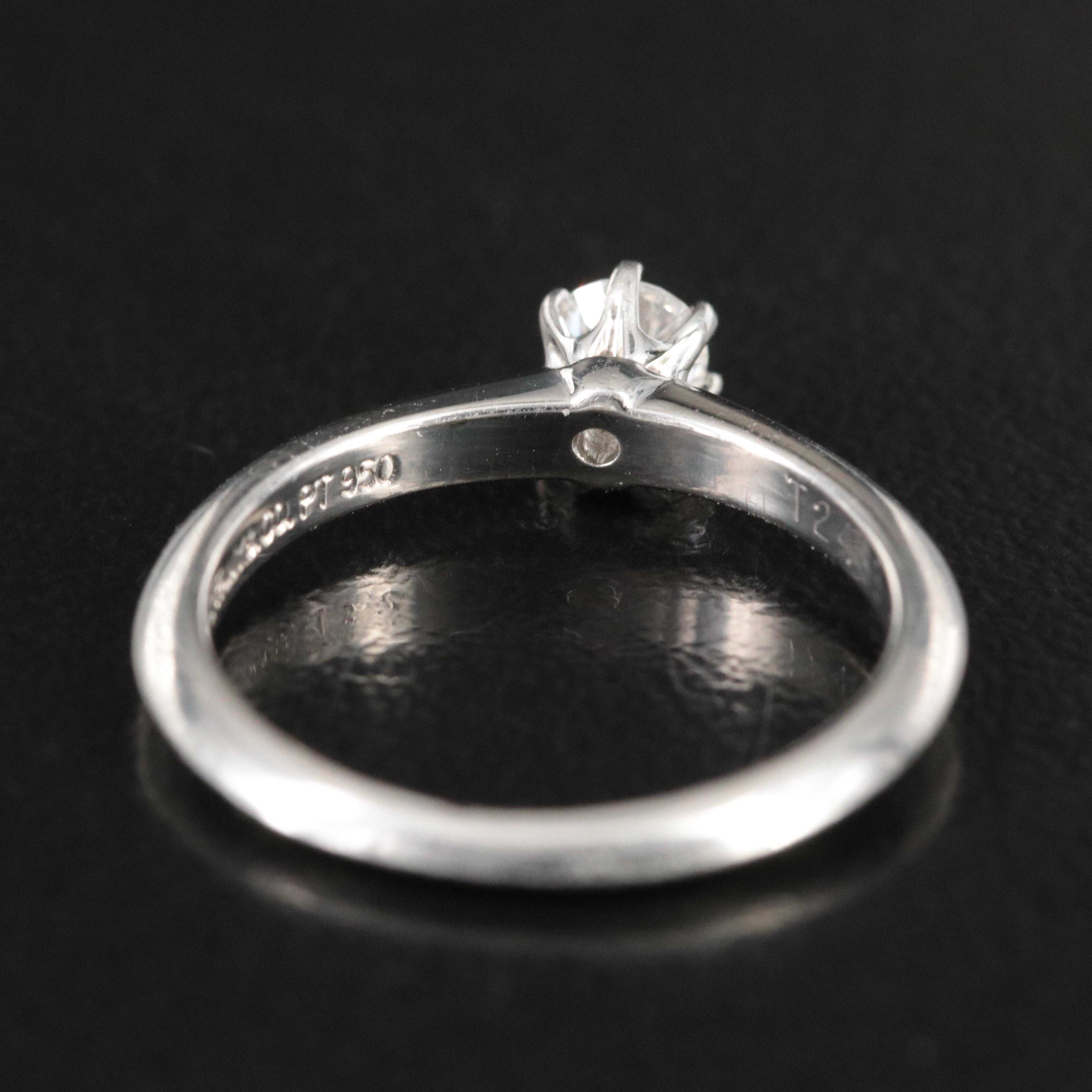Tiffany & Co. Platinum Diamond Solitaire Ring