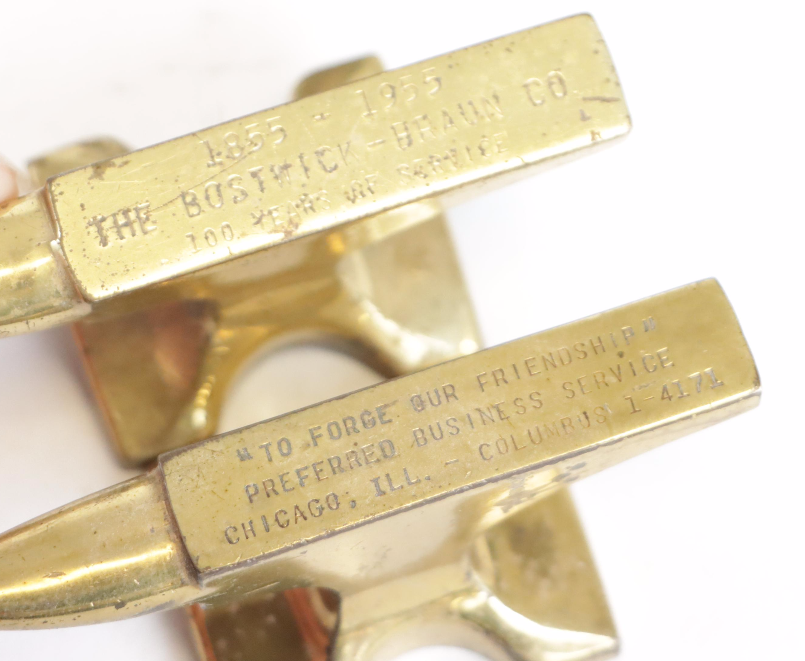 Wooden Typeset Box Filled with Small Anvils and Hammers, Early-Mid 20th Century